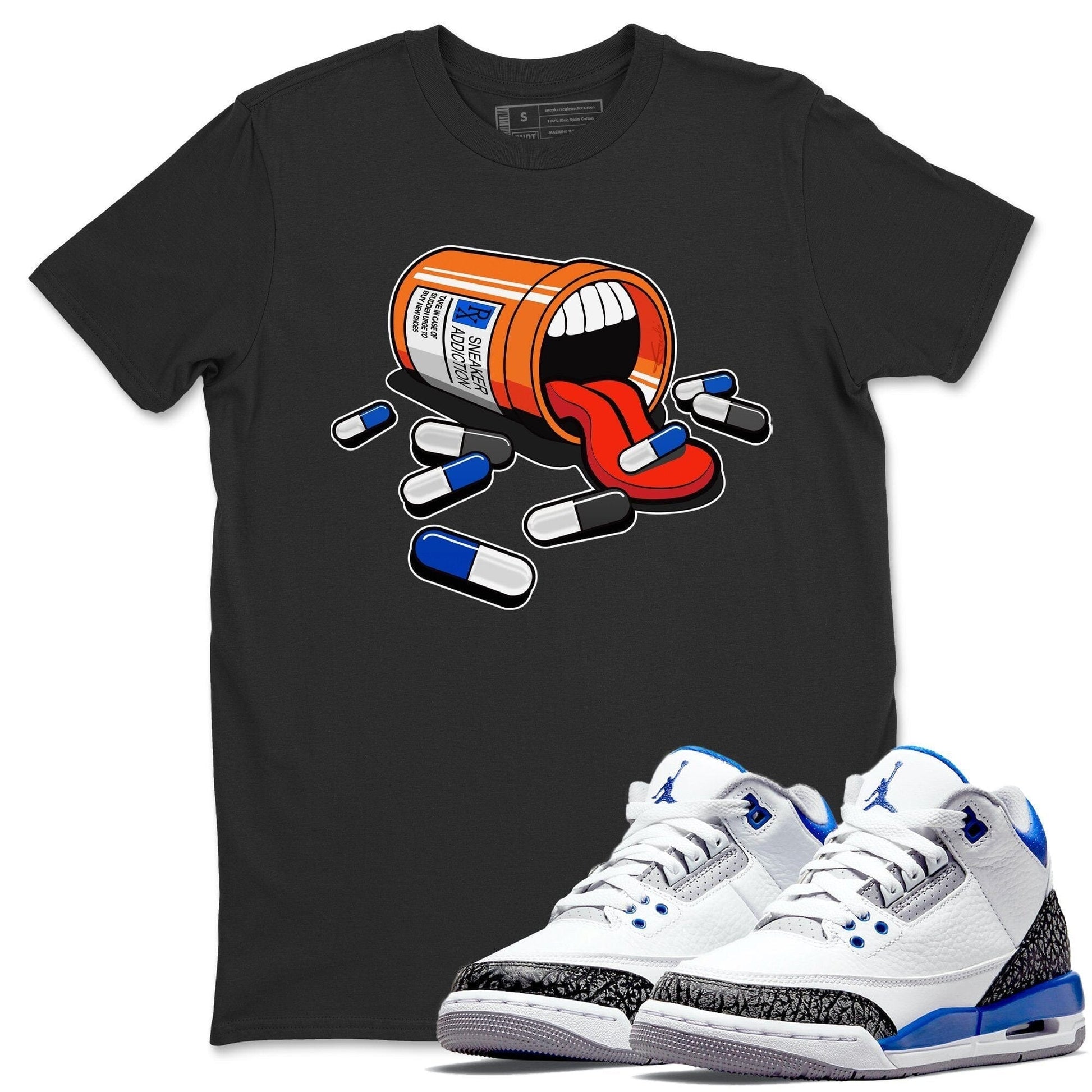 Jordan 3 Racer Blue Shirt To Match Jordans Sneaker Addiction Sneaker Tees Jordan 3 Racer Blue Drip Gear Zone Sneaker Matching Clothing Unisex Shirts