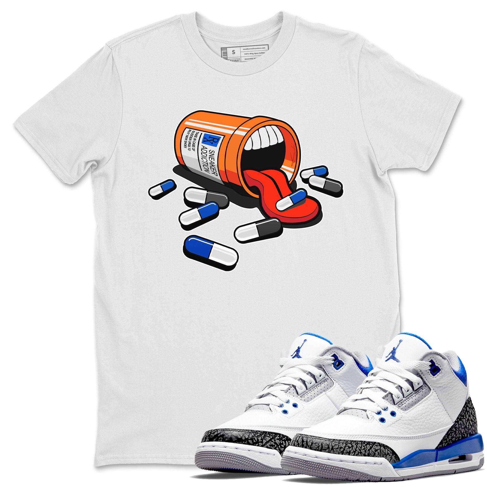 Jordan 3 Racer Blue Shirt To Match Jordans Sneaker Addiction Sneaker Tees Jordan 3 Racer Blue Drip Gear Zone Sneaker Matching Clothing Unisex Shirts