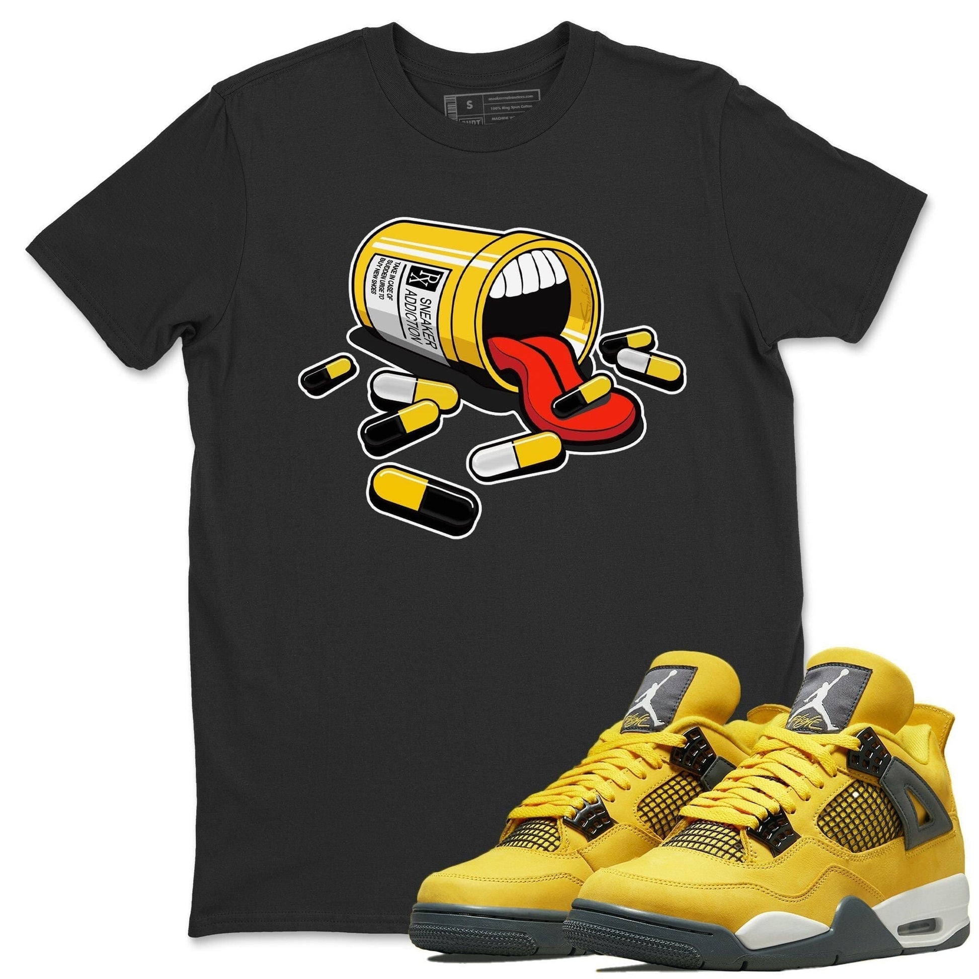 Jordan 4 Lightning Shirt To Match Jordans Sneaker Addiction Sneaker Tees Jordan 4 Lightning Drip Gear Zone Sneaker Matching Clothing Unisex Shirts