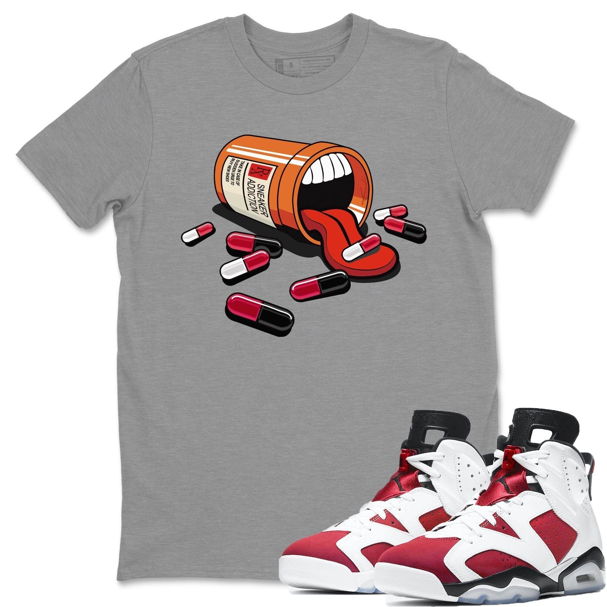 Jordan 6 Carmine Shirt To Match Jordans Sneaker Addiction Sneaker Tees Jordan 6 Carmine Drip Gear Zone Sneaker Matching Clothing Unisex Shirts