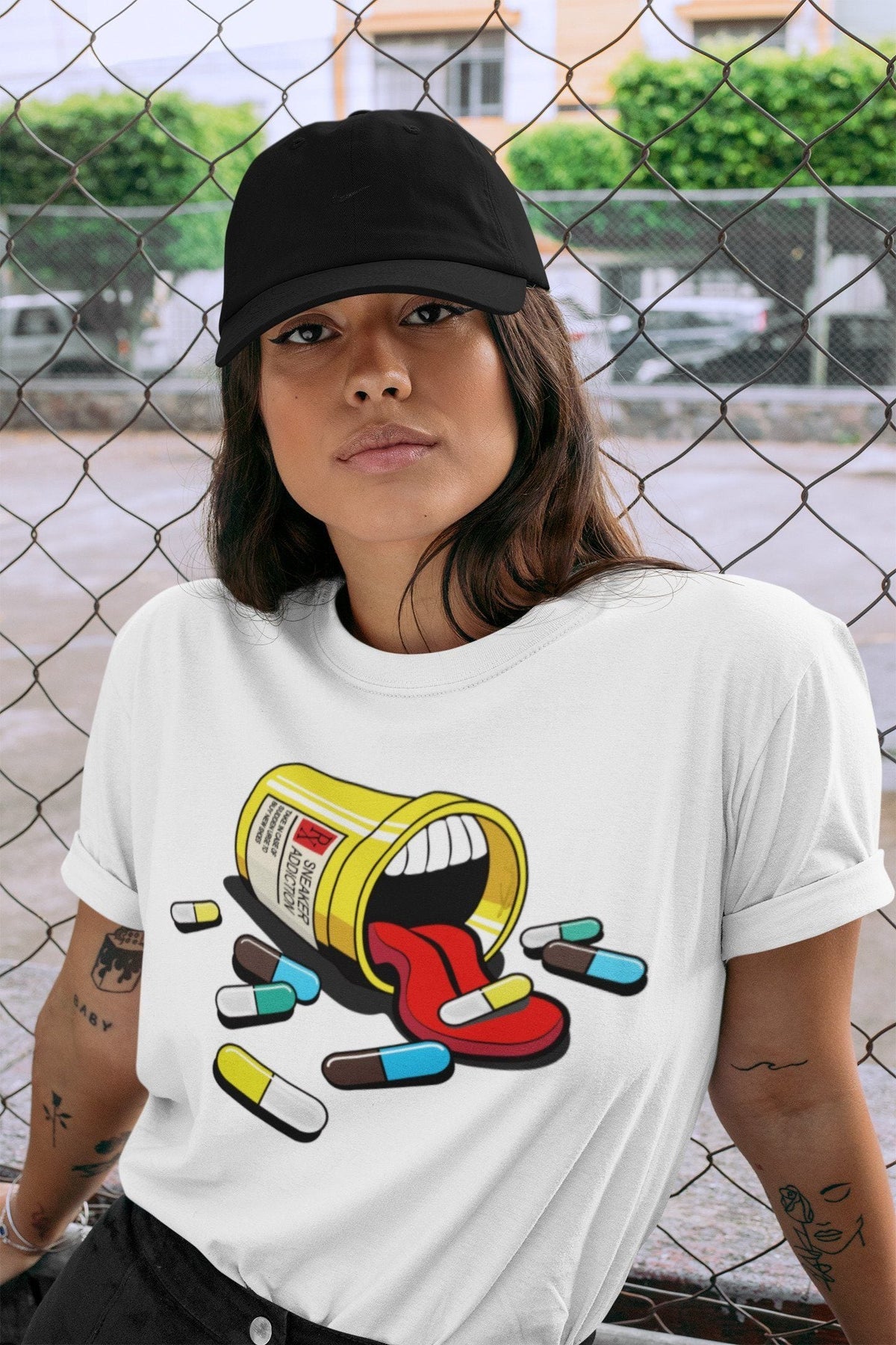Dunk Free 99 White Sneaker Match Tees Sneaker Addiction Sneaker Tees Dunk Free 99 White Jordan to match sneaker T-Shirt Crew Neck Shirts