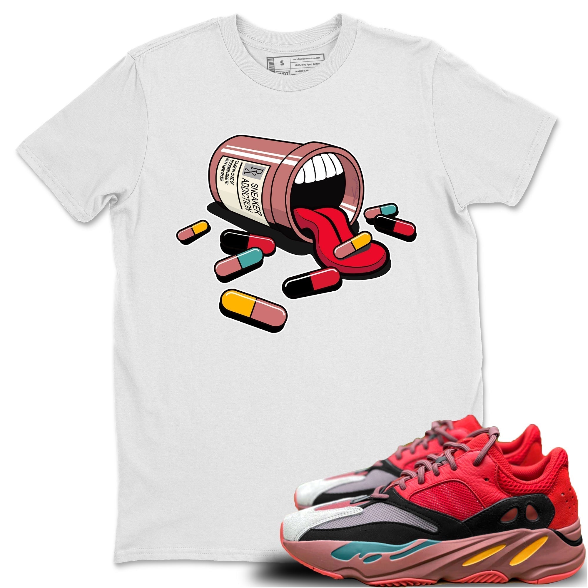 Yeezy 700 Hi-Res Red Shirt To Match Jordans Sneaker Addiction Sneaker Tees Yeezy 700 Hi-Res Red Drip Gear Zone Sneaker Matching Clothing Unisex Shirts