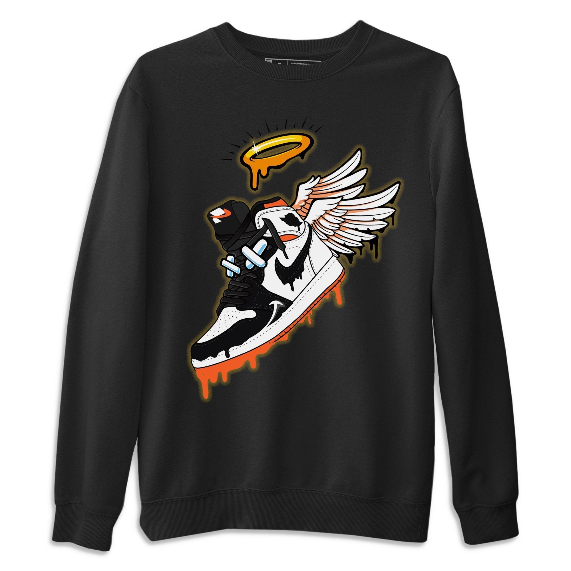 Jordan 1 Electro Orange Sneaker Matching T-Shirt Sneaker Angel Sneaker Tees Jordan 1 Electro Orange Sneaker Release Tees Crew Neck Tees