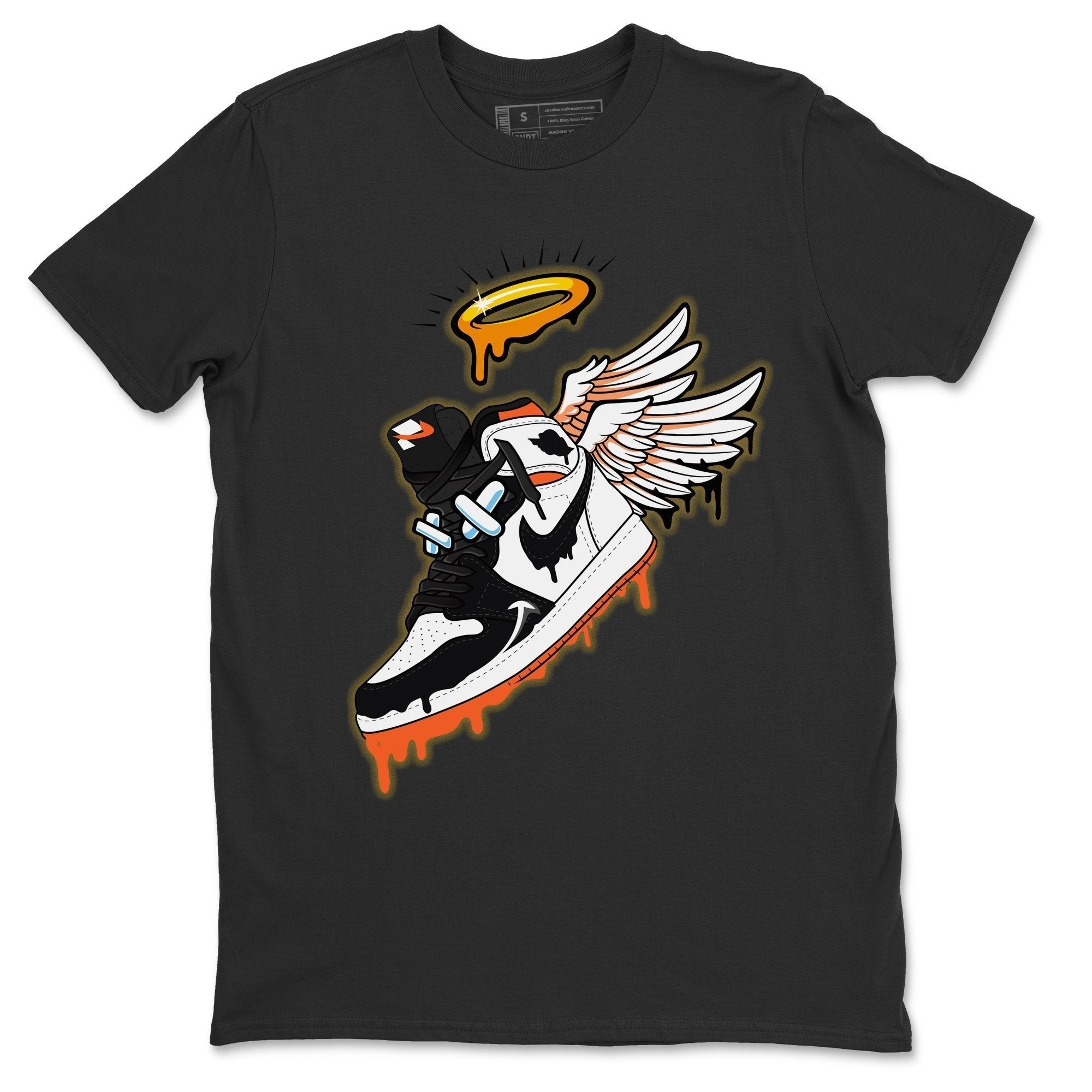 Jordan 1 Electro Orange Sneaker Matching T-Shirt Sneaker Angel Sneaker Tees Jordan 1 Electro Orange Sneaker Release Tees Crew Neck Tees