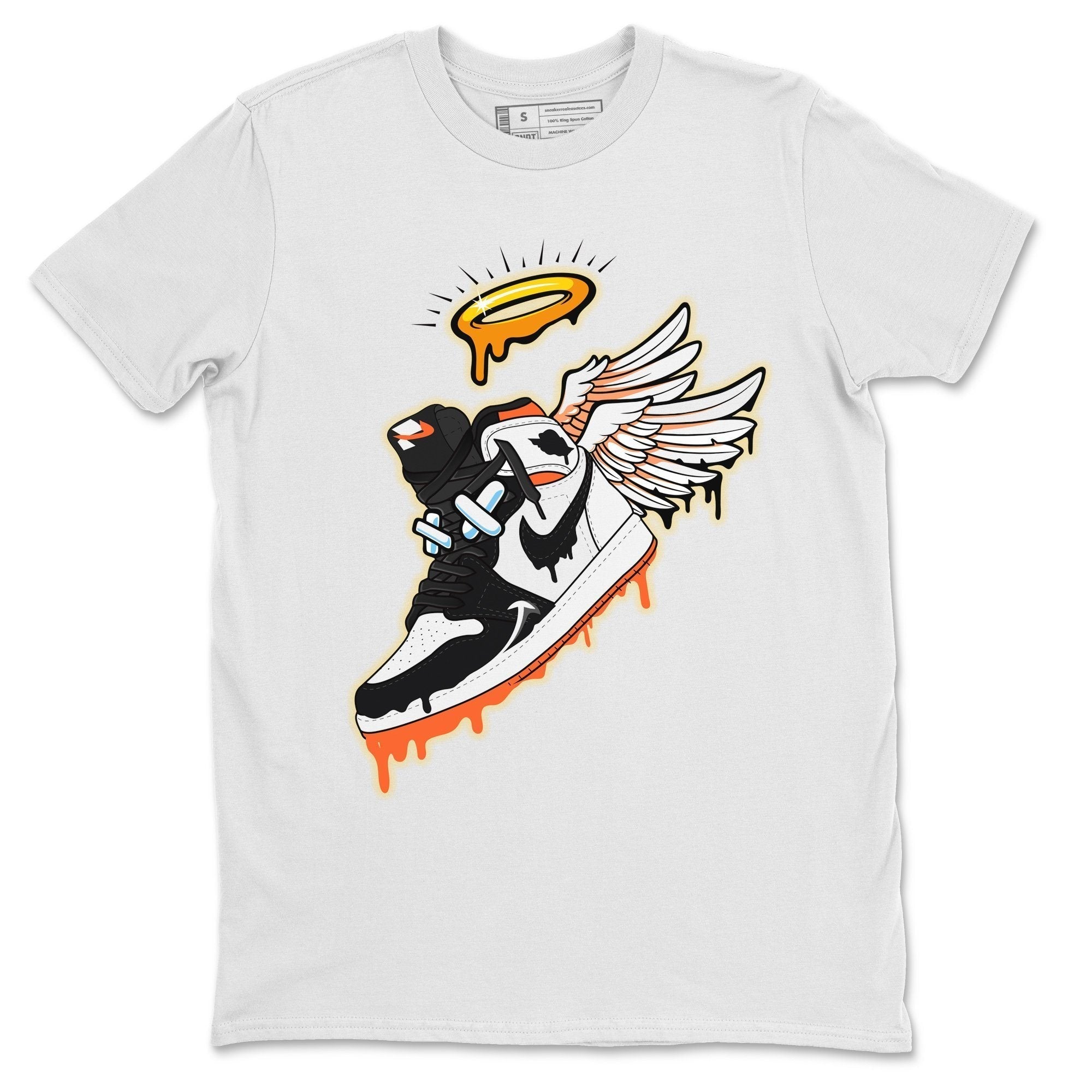 Jordan 1 Electro Orange Sneaker Matching T-Shirt Sneaker Angel Sneaker Tees Jordan 1 Electro Orange Sneaker Release Tees Crew Neck Tees