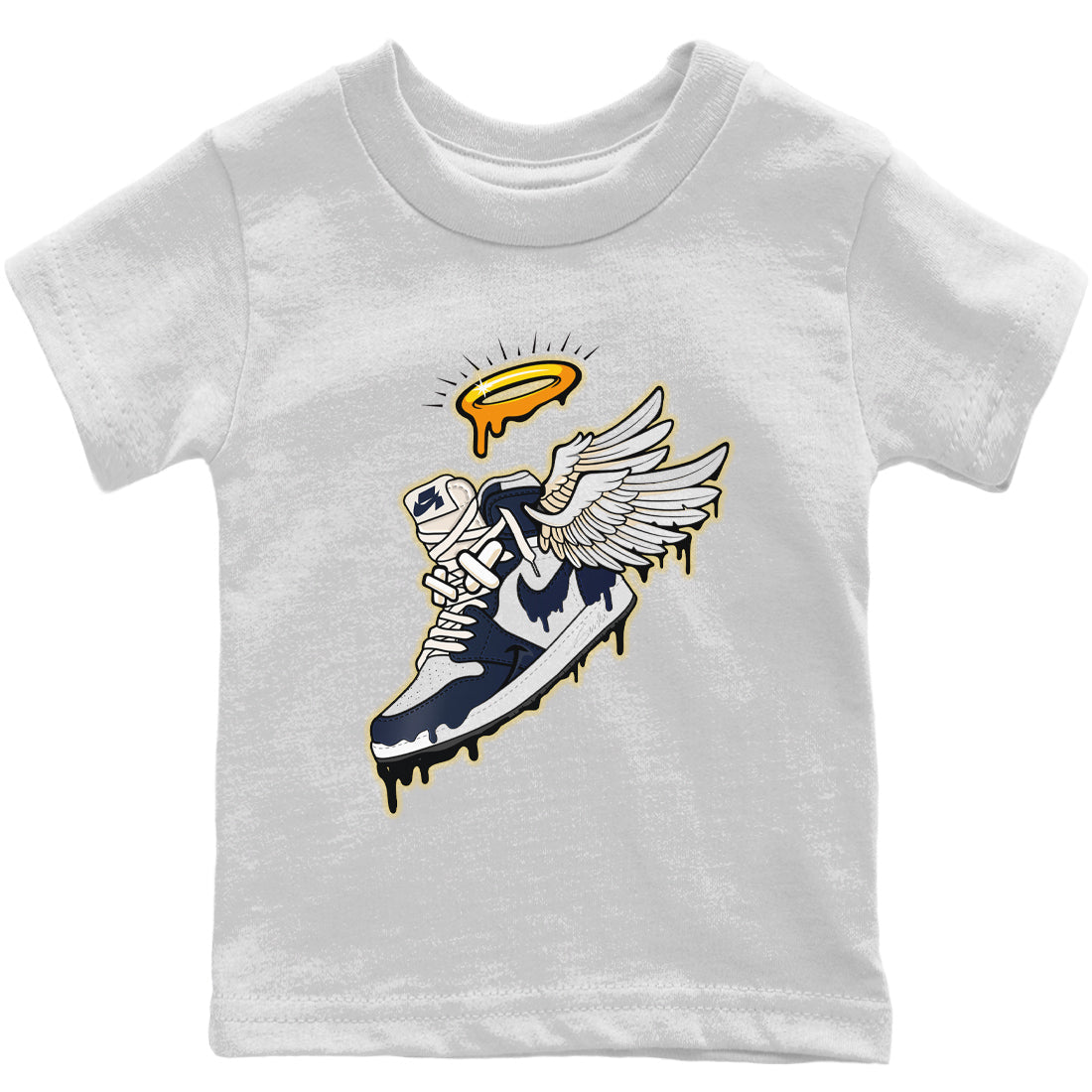Jordan 1 85 Georgetown Sneaker Match Tees Sneaker Angel Sneaker Tees Jordan 1 85 Georgetown Jordan to match sneaker T-Shirt Kids Shirts