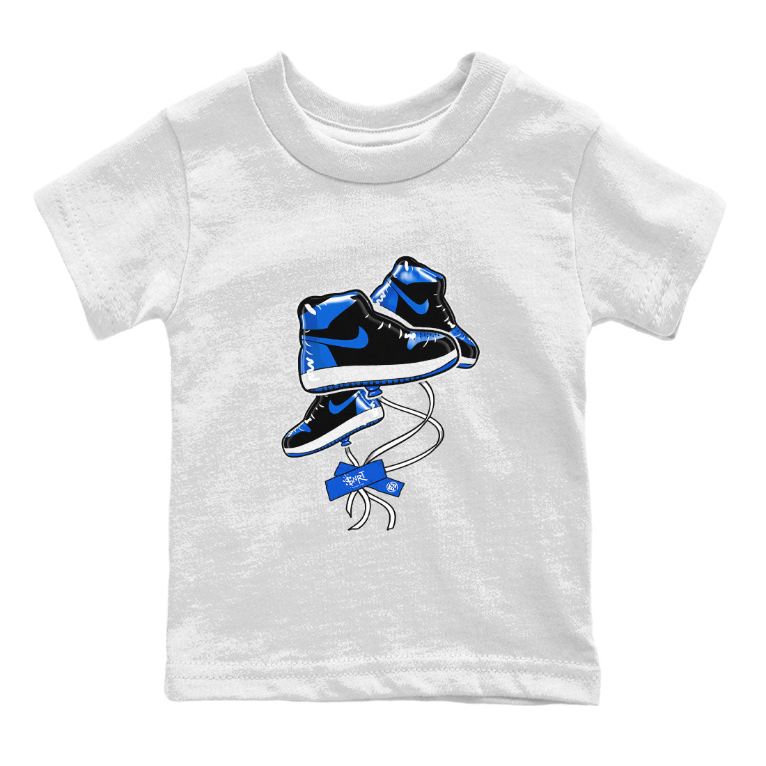 AJ1 Royal Reimagined shirt to match jordans Sneaker Balloon sneaker tees Air Jordan 1 Royal Reimagined Drip Gear Zones Sneaker Matching Clothing Brand Baby Toddler White 2 T-Shirt