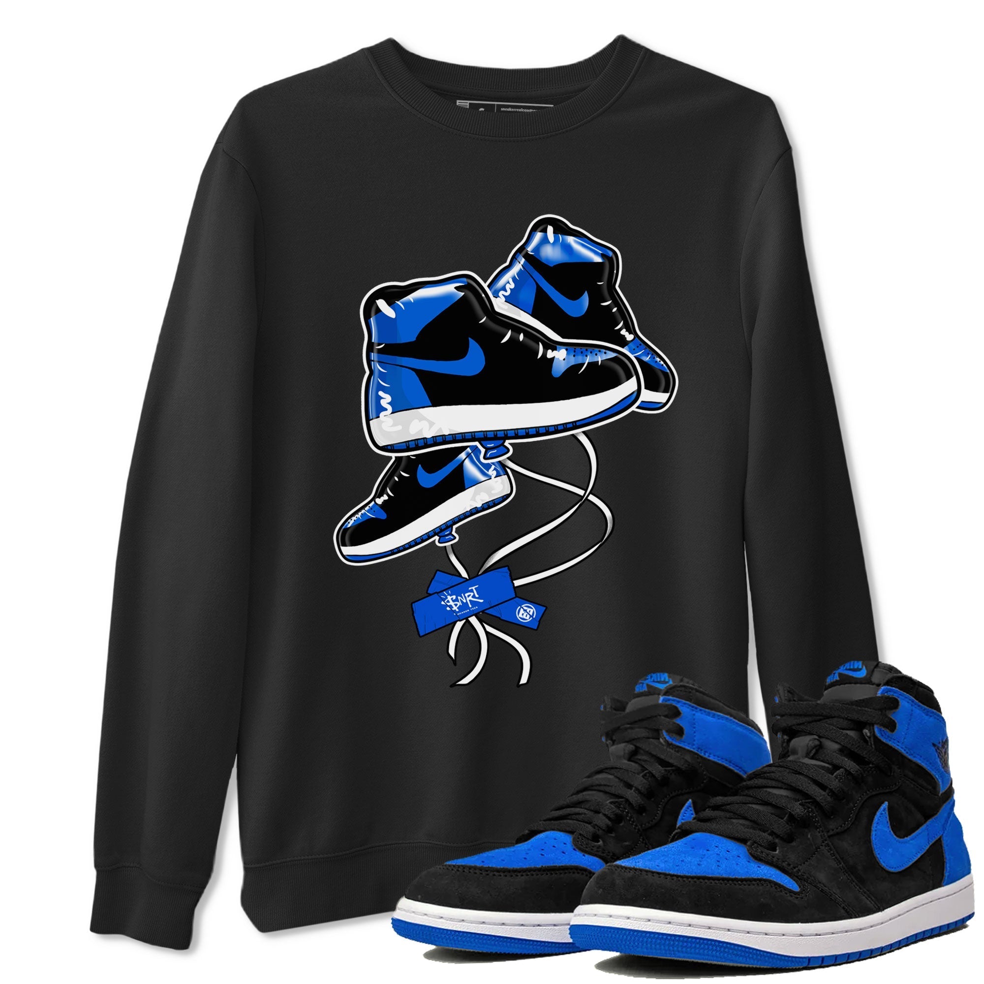 AJ1 Royal Reimagined shirt to match jordans Sneaker Balloon sneaker tees Air Jordan 1 Royal Reimagined Drip Gear Zones Sneaker Matching Clothing Brand Unisex Sneaker Tee Black 1 T-Shirt