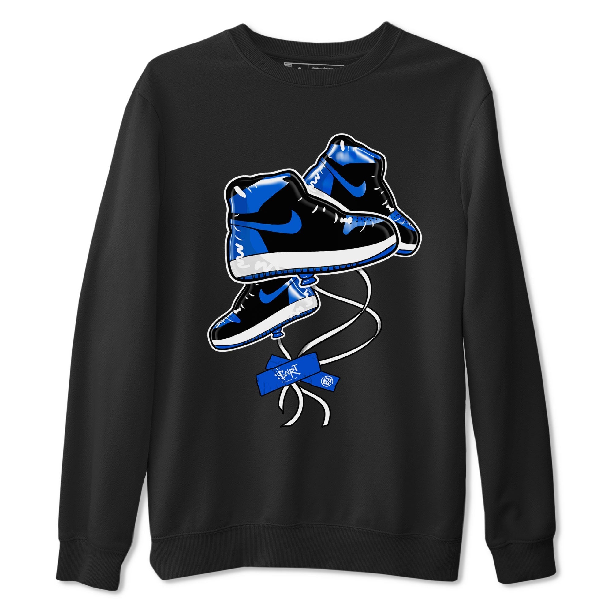 AJ1 Royal Reimagined shirt to match jordans Sneaker Balloon sneaker tees Air Jordan 1 Royal Reimagined Drip Gear Zones Sneaker Matching Clothing Brand Unisex Sneaker Tee Black 2 T-Shirt