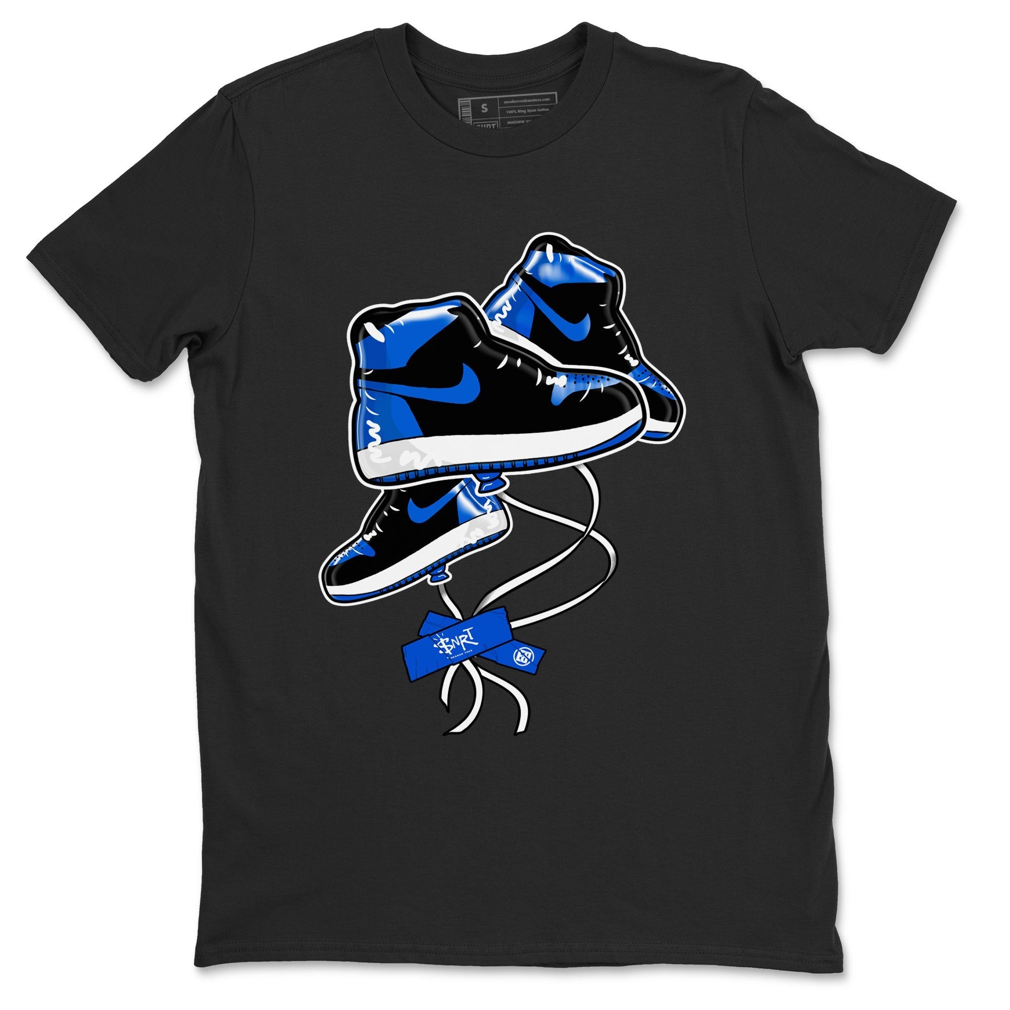 AJ1 Royal Reimagined shirt to match jordans Sneaker Balloon sneaker tees Air Jordan 1 Royal Reimagined Drip Gear Zones Sneaker Matching Clothing Brand Unisex Sneaker Tee Black 2 T-Shirt