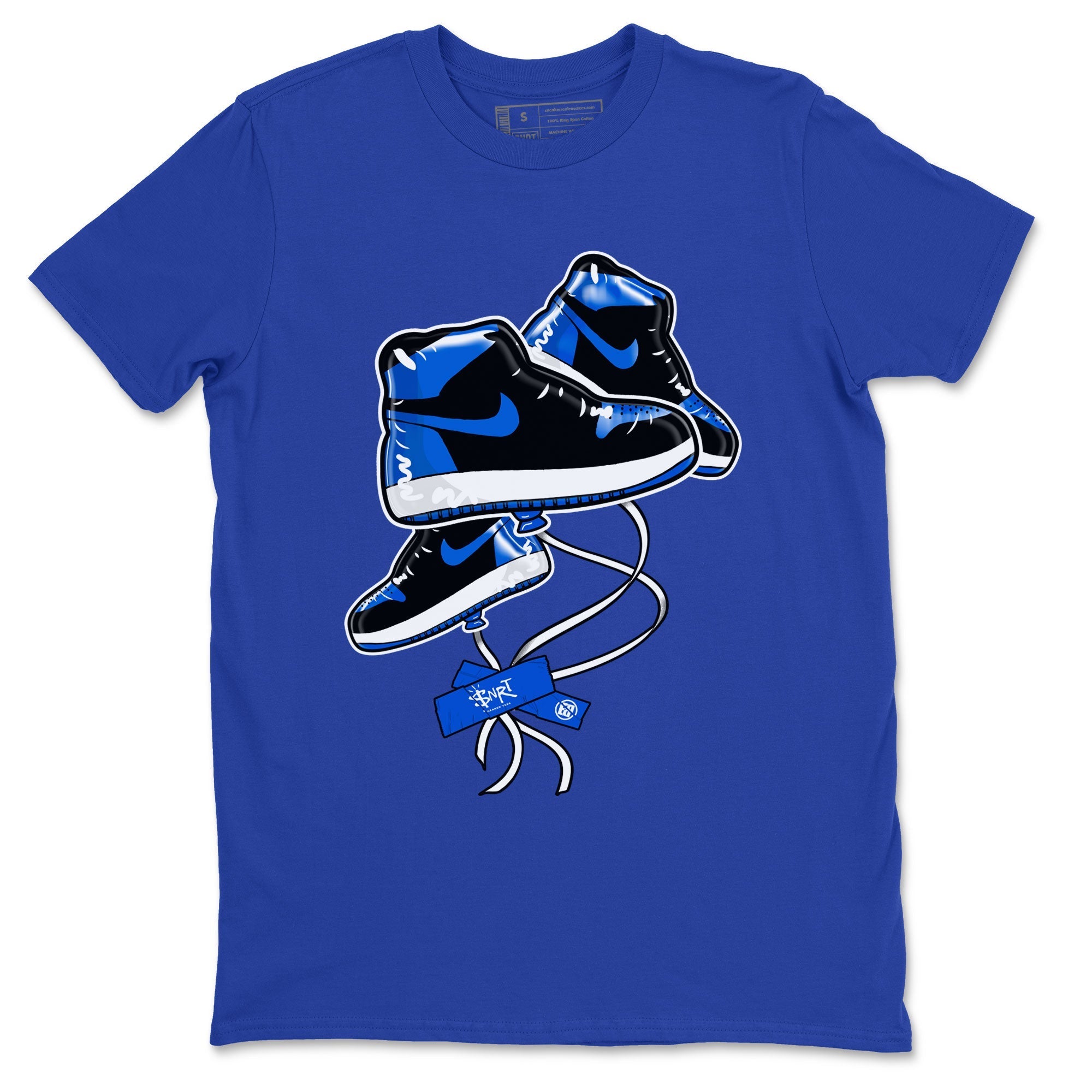 AJ1 Royal Reimagined shirt to match jordans Sneaker Balloon sneaker tees Air Jordan 1 Royal Reimagined Drip Gear Zones Sneaker Matching Clothing Brand Unisex Sneaker Tee Royal Blue 2 T-Shirt