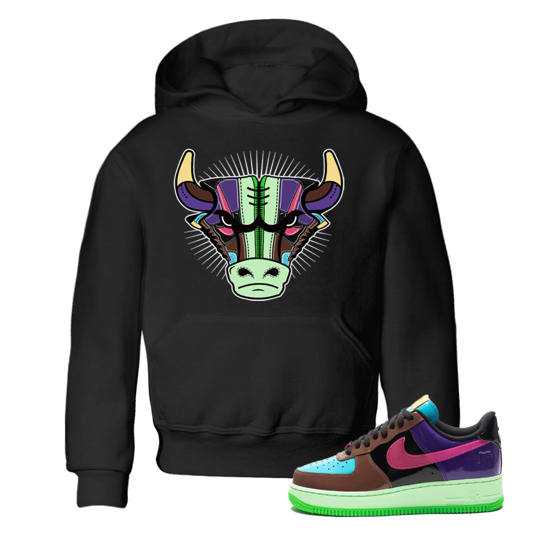 Air Force 1 Undefeated Fauna Brown Sneaker Match Tees Sneaker Bull Head Sneaker Tees Air Force 1 Undefeated Fauna Brown Jordan to match sneaker T-Shirt Kids Shirts