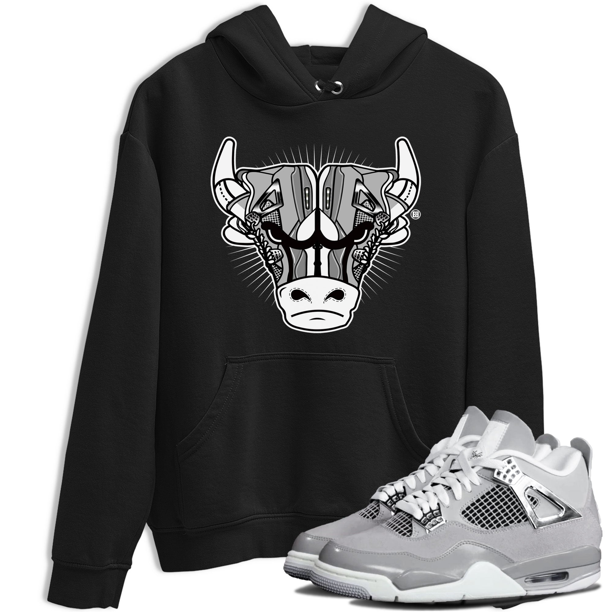 Air Jordan 4 Retro Frozen Moments shirt to match jordans Sneaker Bull Head Streetwear Sneaker Shirt Air Jordan 4 Frozen Moments Drip Gear Zone Sneaker Matching Clothing Unisex Black 1 T-Shirt