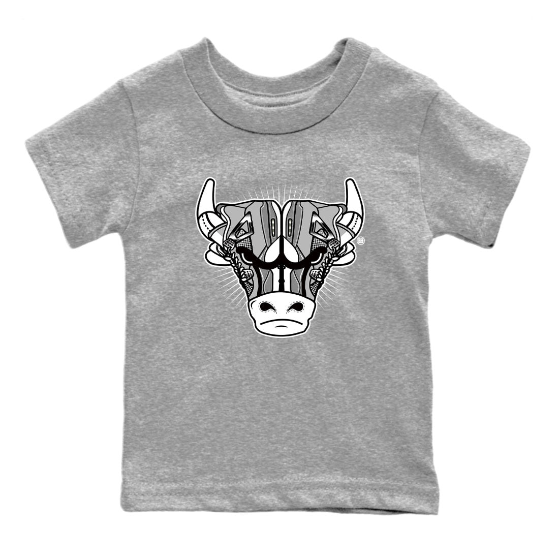 Air Jordan 4 Retro Frozen Moments shirt to match jordans Sneaker Bull Head Streetwear Sneaker Shirt Air Jordan 4 Frozen Moments Drip Gear Zone Sneaker Matching Clothing Baby Toddler Heather Grey 2 T-Shirt