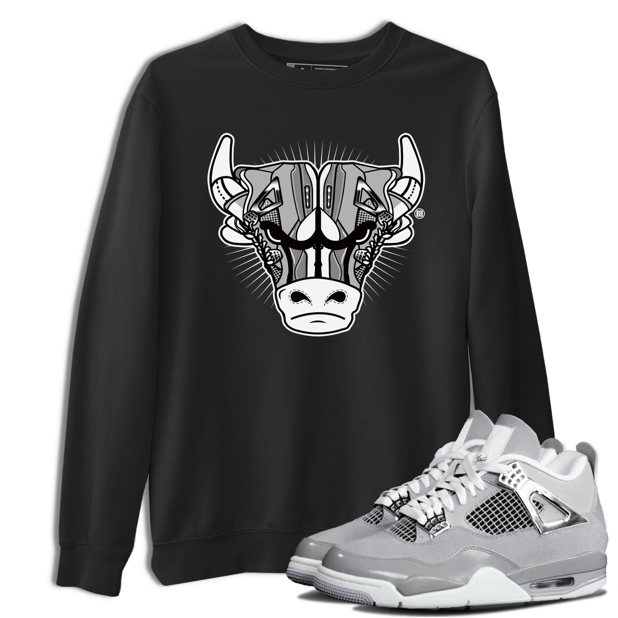 Air Jordan 4 Retro Frozen Moments shirt to match jordans Sneaker Bull Head Streetwear Sneaker Shirt Air Jordan 4 Frozen Moments Drip Gear Zone Sneaker Matching Clothing Unisex Black 1 T-Shirt