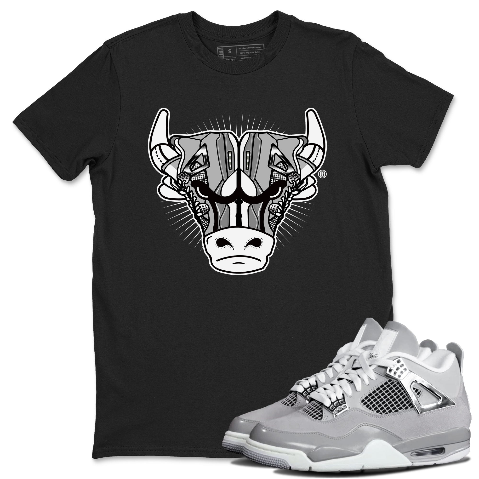 Air Jordan 4 Retro Frozen Moments shirt to match jordans Sneaker Bull Head Streetwear Sneaker Shirt Air Jordan 4 Frozen Moments Drip Gear Zone Sneaker Matching Clothing Unisex Black 1 T-Shirt