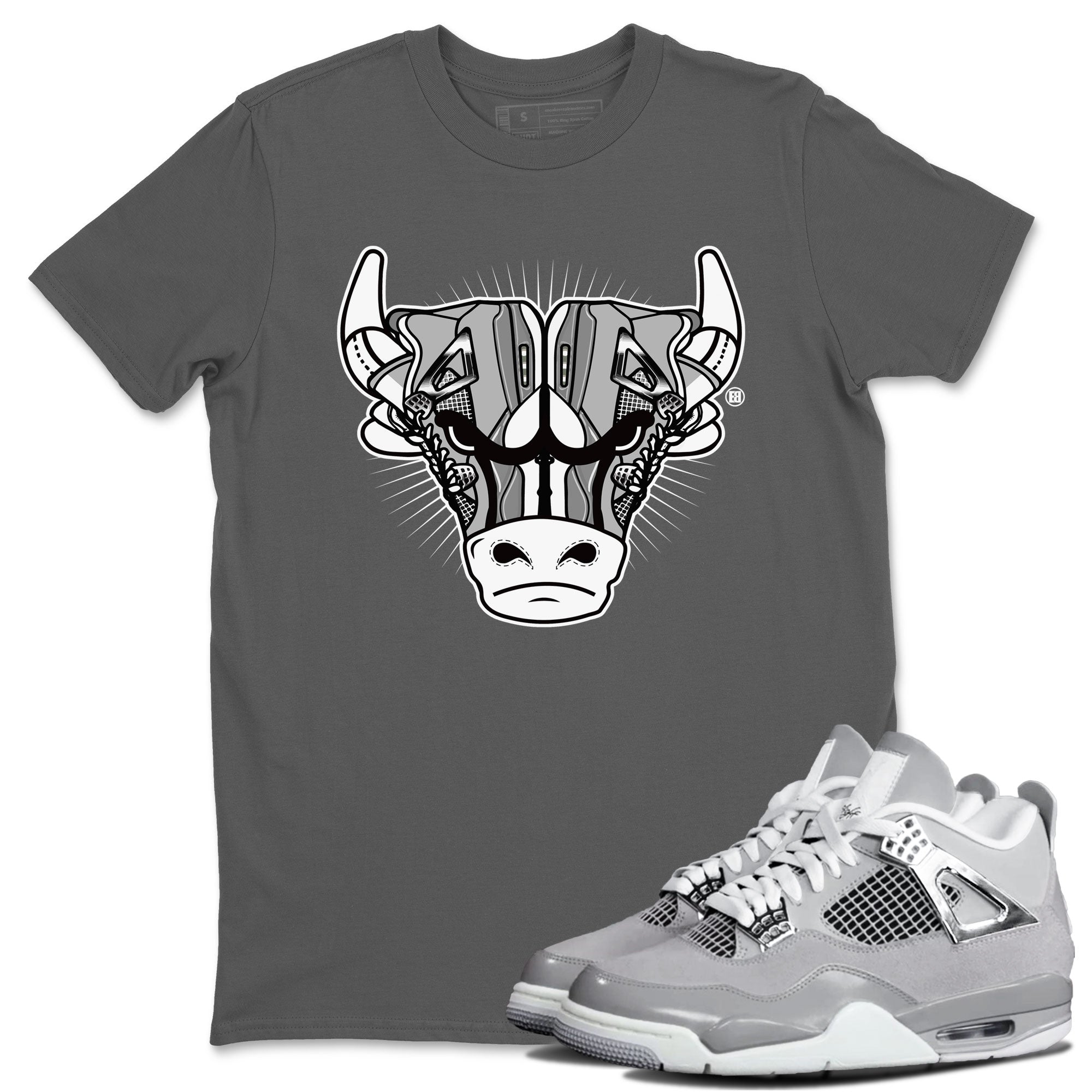 Air Jordan 4 Retro Frozen Moments shirt to match jordans Sneaker Bull Head Streetwear Sneaker Shirt Air Jordan 4 Frozen Moments Drip Gear Zone Sneaker Matching Clothing Unisex Cool Grey 1 T-Shirt