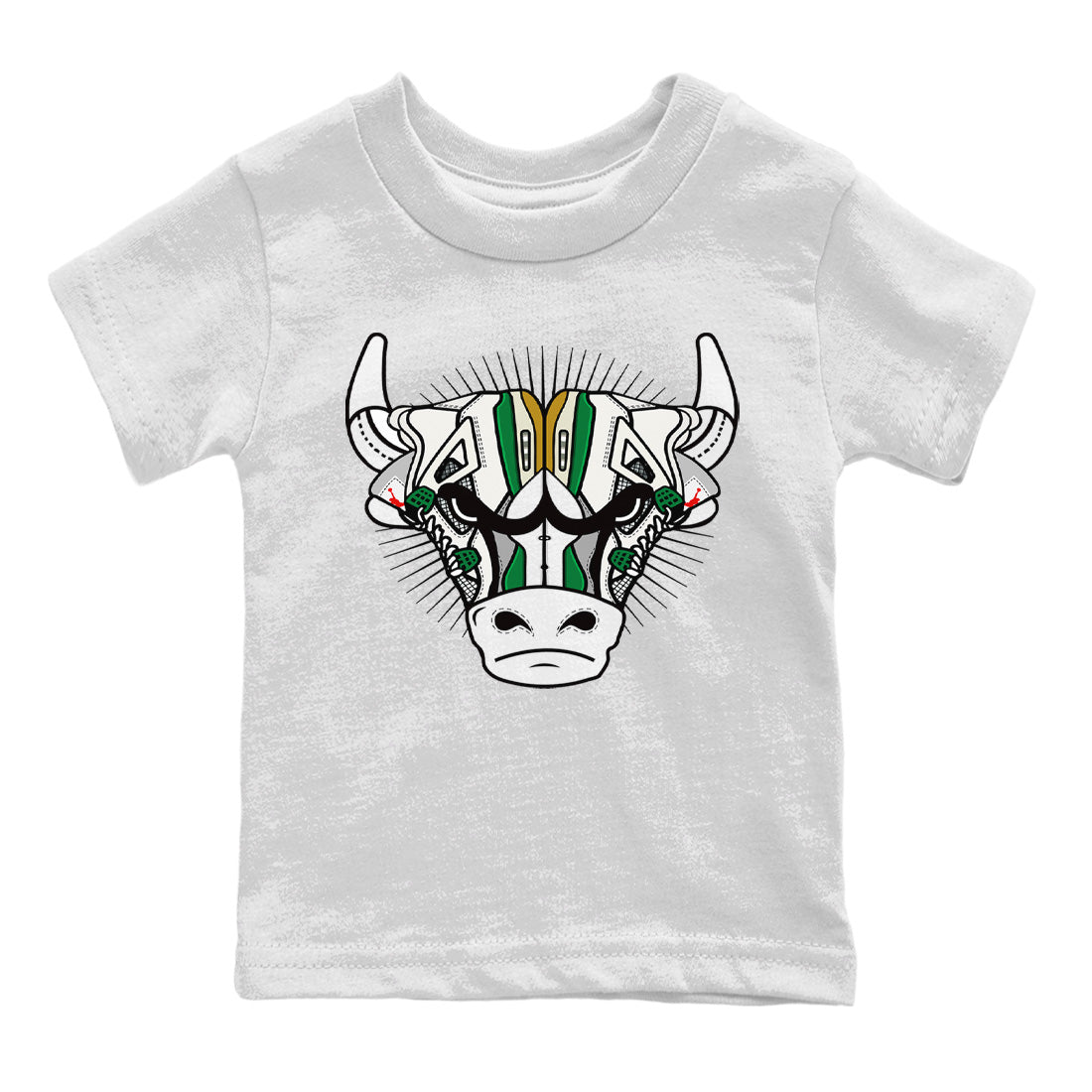 Air Jordan 4 Pine Green Sneaker Match Tees Sneaker Bull Head Streetwear Sneaker Shirt Nike SB Air Jordan 4 Pine Green Sneaker Release Tees Kids Shirts White 2