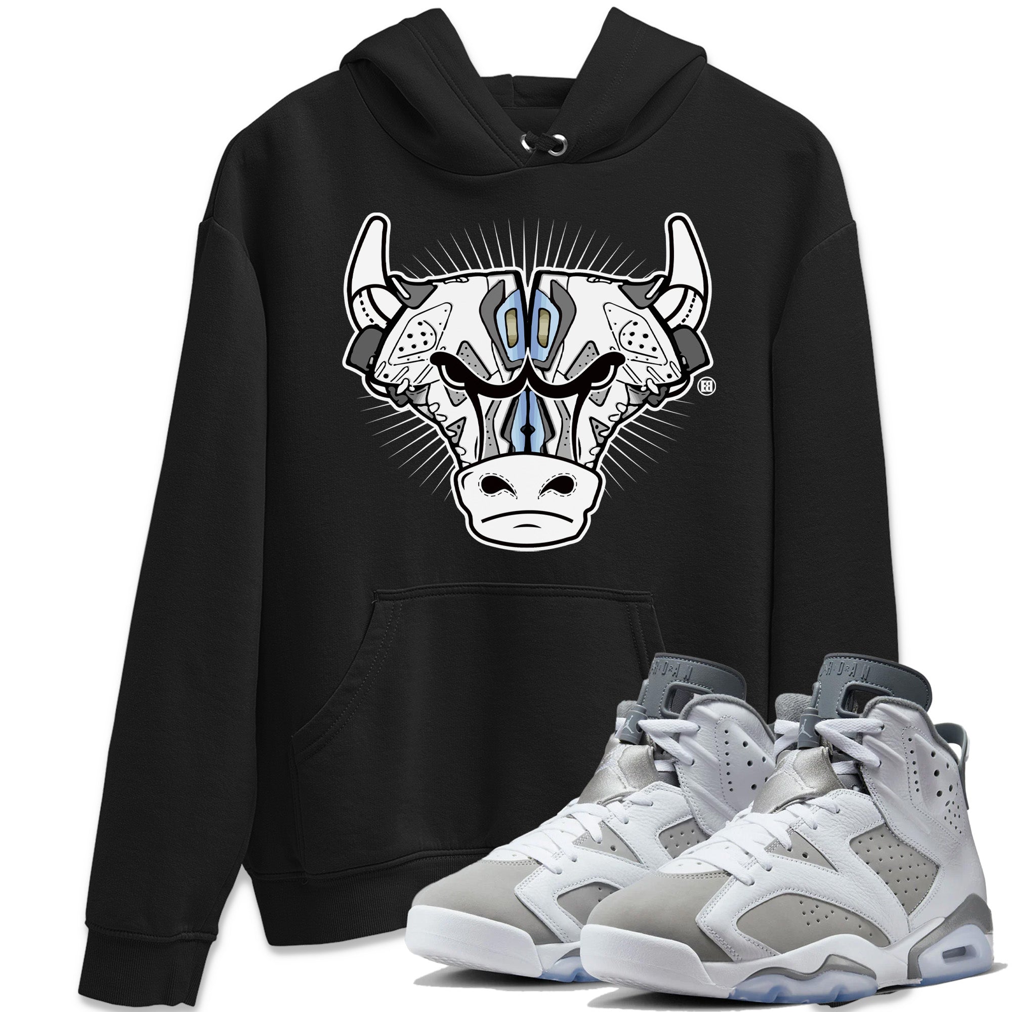 Jordan 6 Cool Grey Shirt To Match Jordans Sneaker Bull Head Sneaker Tees Jordan 6 Cool Grey Drip Gear Zone Sneaker Matching Clothing Unisex Shirts