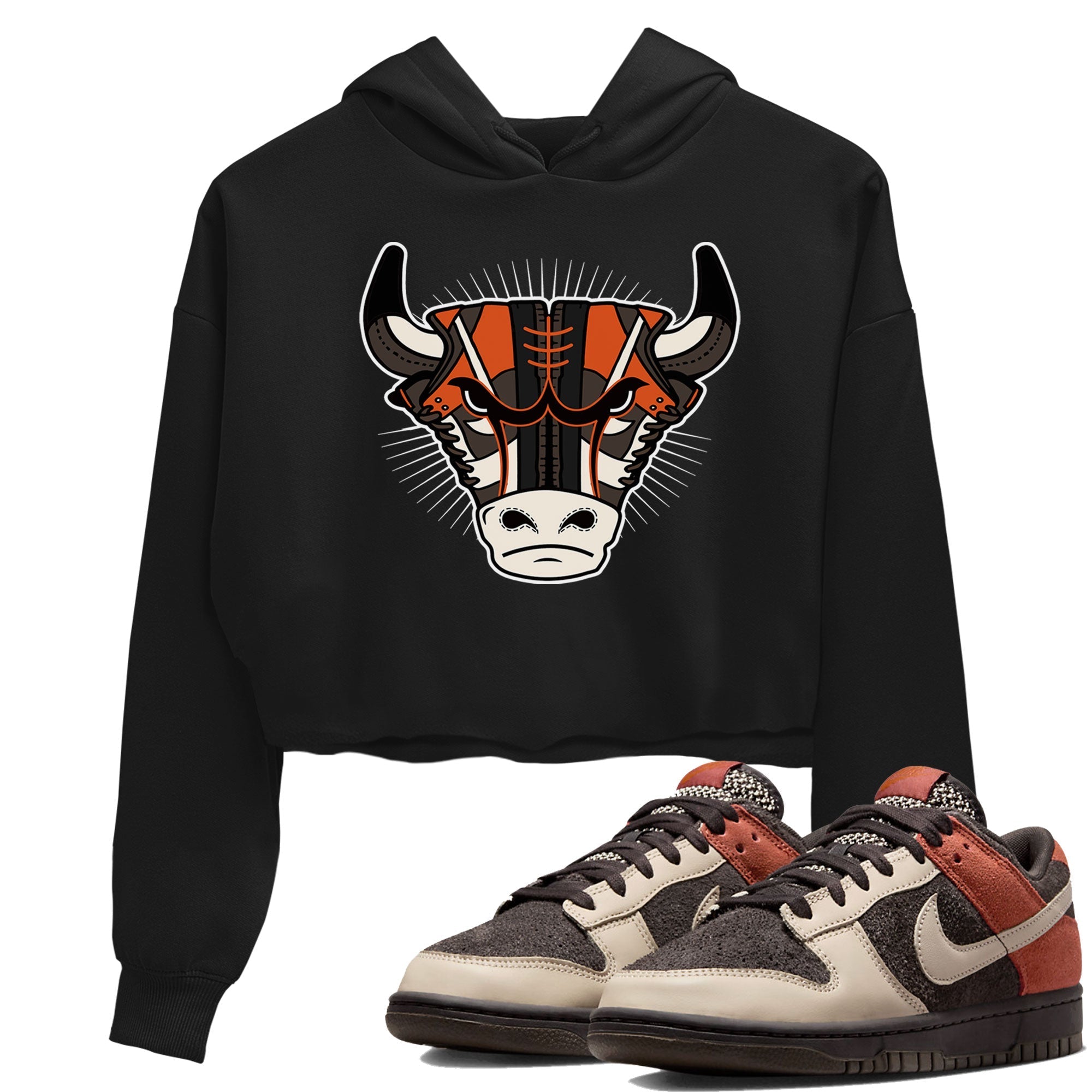 Nike Dunk Low Red Panda shirt to match jordans Sneaker Bull Head sneaker tees Dunk Red Panda Drip Gear Zone Sneaker T-Shirts Black 1 Crop T-Shirt