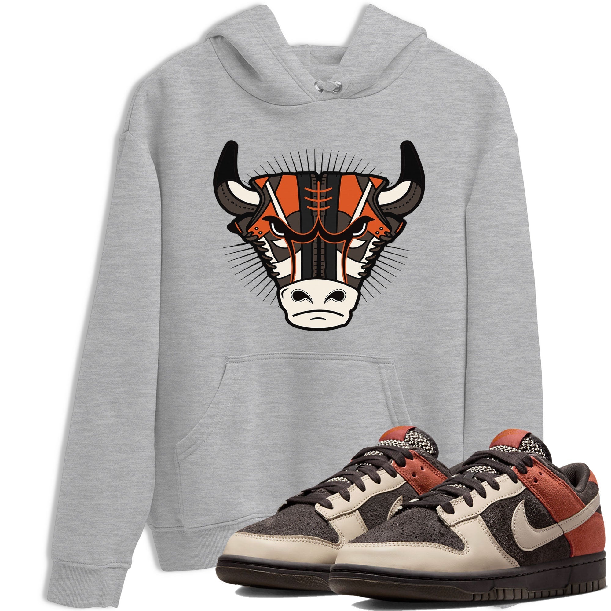 Nike Dunk Low Red Panda shirt to match jordans Sneaker Bull Head sneaker tees Dunk Red Panda Drip Gear Zone Sneaker T-Shirts Crew Neck Casual Fit Heather Grey 1 T-Shirt