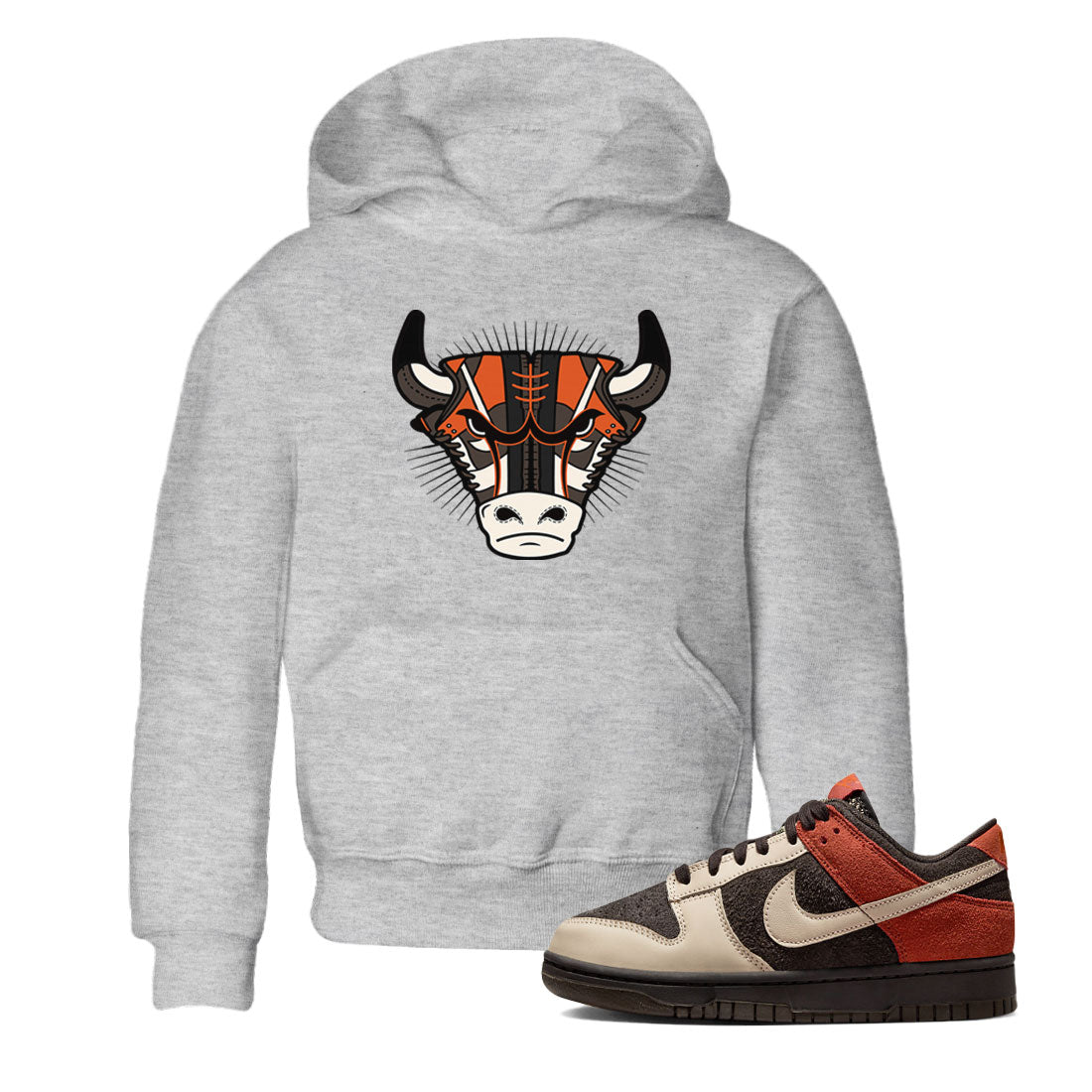 Nike Dunk Low Red Panda shirt to match jordans Sneaker Bull Head sneaker tees Dunk Red Panda Drip Gear Zone Sneaker T-Shirts Youth and Baby Heather Grey 1 T-Shirt
