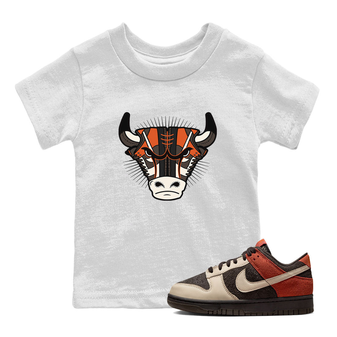 Nike Dunk Low Red Panda shirt to match jordans Sneaker Bull Head sneaker tees Dunk Red Panda Drip Gear Zone Sneaker T-Shirts Youth and Baby White 1 T-Shirt