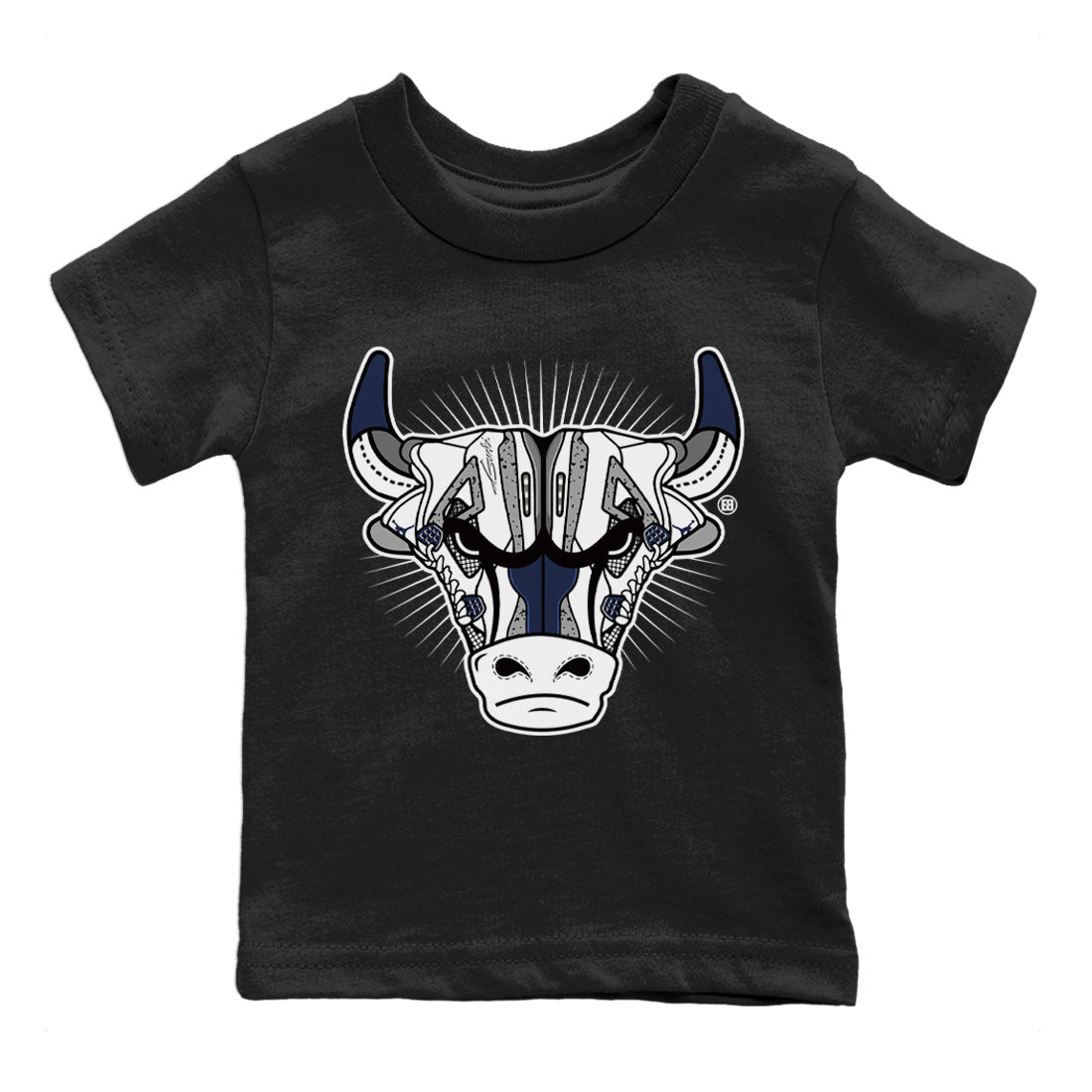 Jordan 4 Midnight Navy Sneaker Matching T-Shirt Sneaker Bull Head Sneaker Tees Jordan 4 Midnight Navy Sneaker Release Tees Kids Shirts
