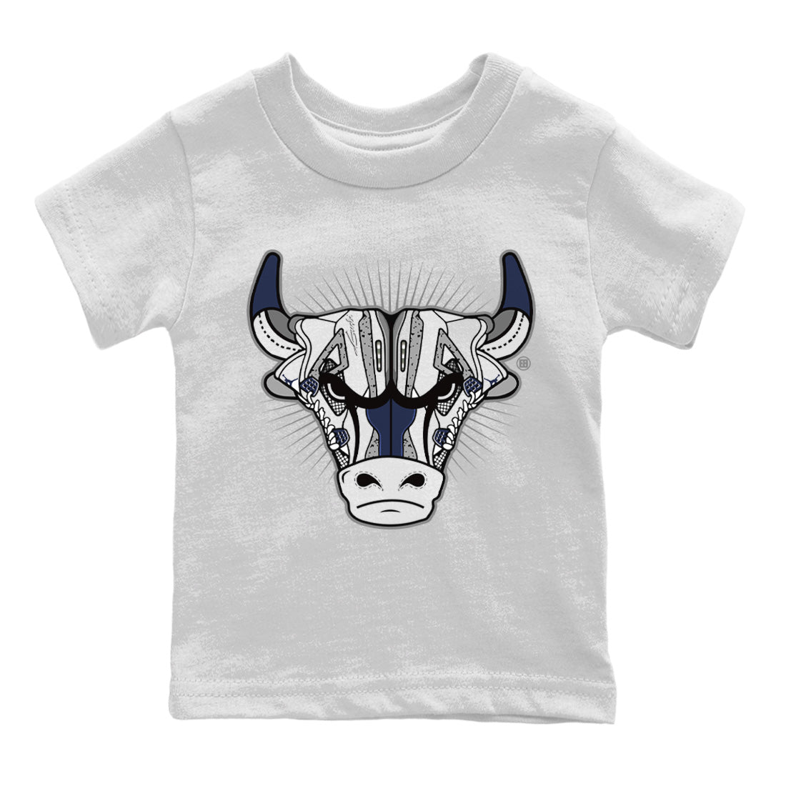 Jordan 4 Midnight Navy Sneaker Matching T-Shirt Sneaker Bull Head Sneaker Tees Jordan 4 Midnight Navy Sneaker Release Tees Kids Shirts