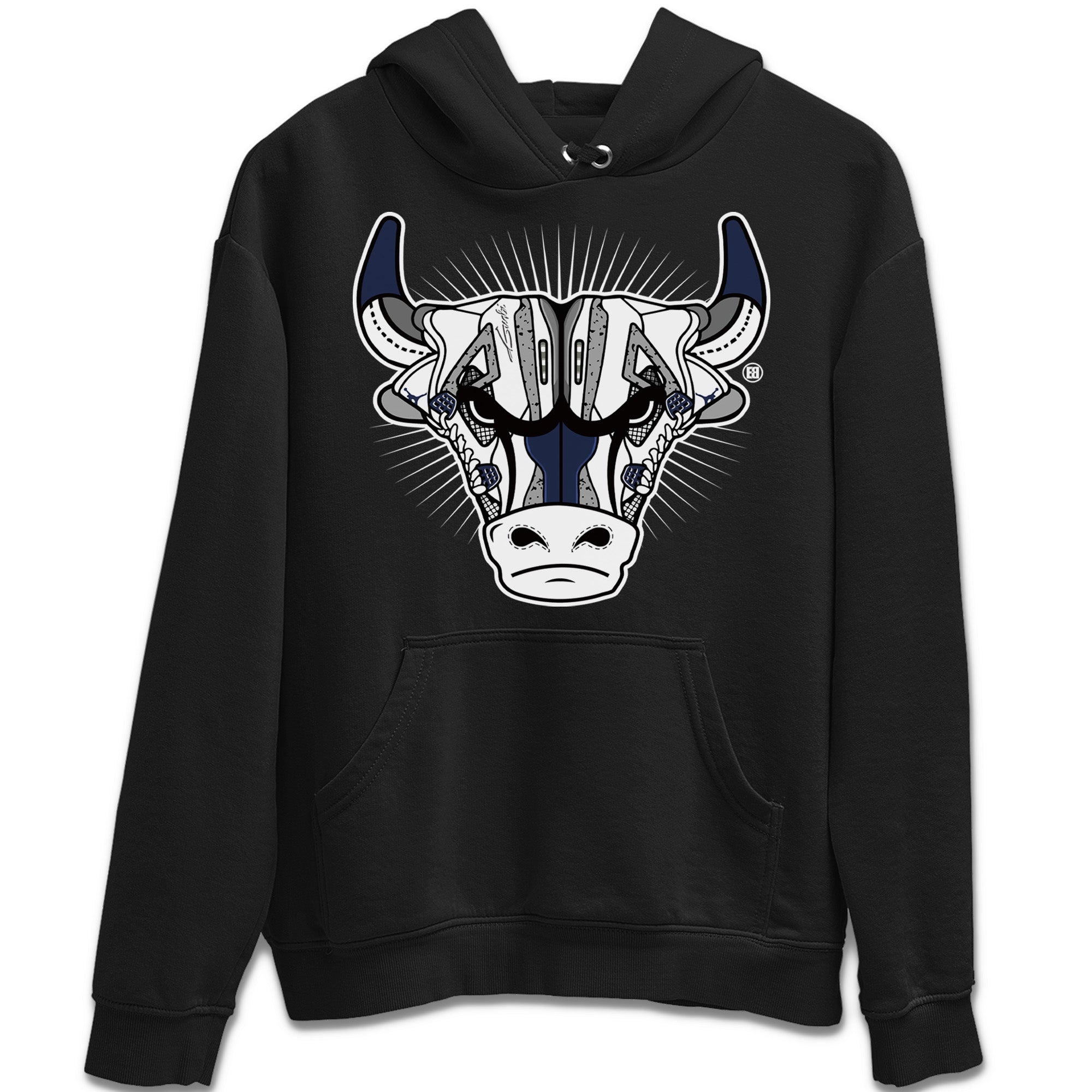 Jordan 4 Midnight Navy Shirt To Match Jordans Sneaker Bull Head Sneaker Tees Jordan 4 Midnight Navy Drip Gear Zone Sneaker Matching Clothing Unisex Shirts