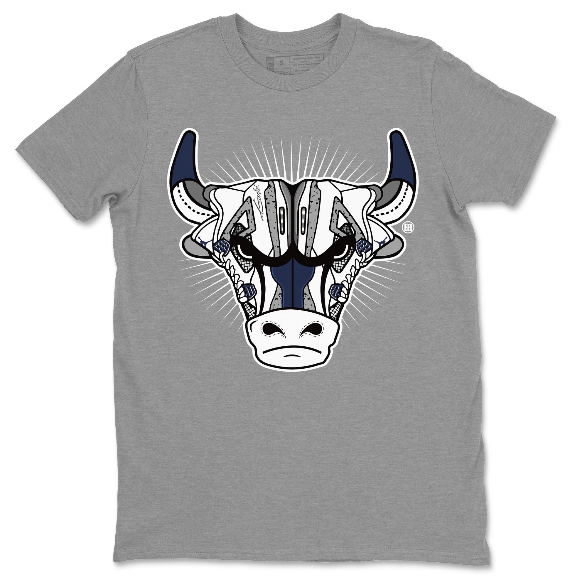 Jordan 4 Midnight Navy Shirt To Match Jordans Sneaker Bull Head Sneaker Tees Jordan 4 Midnight Navy Drip Gear Zone Sneaker Matching Clothing Unisex Shirts