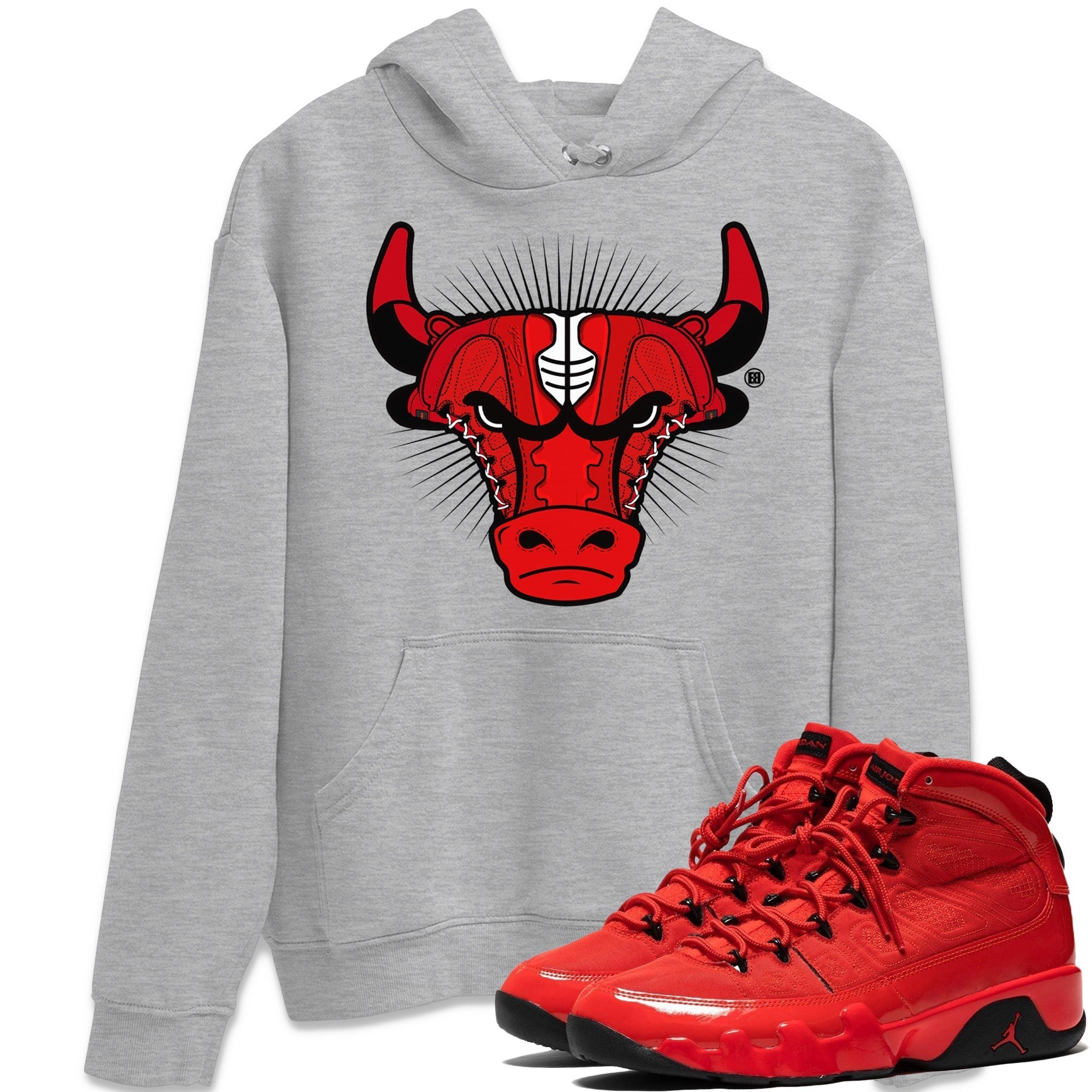 Jordan 9 Chile Red Shirt To Match Jordans Sneaker Bull Head Sneaker Tees Jordan 9 Chile Red Drip Gear Zone Sneaker Matching Clothing Unisex Shirts