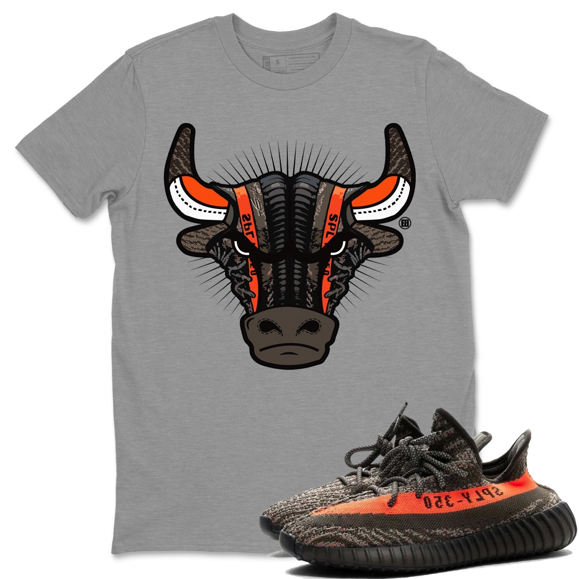 Yeezy 350 Carbon Beluga Shirt To Match Jordans Sneaker Bull Head Sneaker Tees Yeezy 350 Carbon Beluga Drip Gear Zone Sneaker Matching Clothing Unisex Shirts