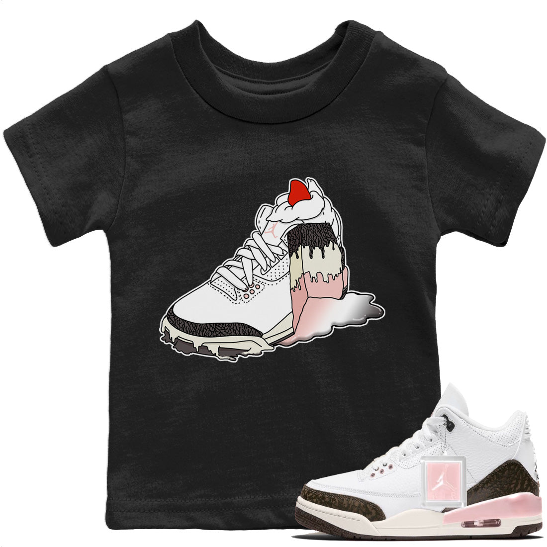 Jordan 3 Atmosphere Sneaker Matching T-Shirt Sneaker Cake Sneaker Tees Jordan 3 Atmosphere Sneaker Release Tees Kids Shirts