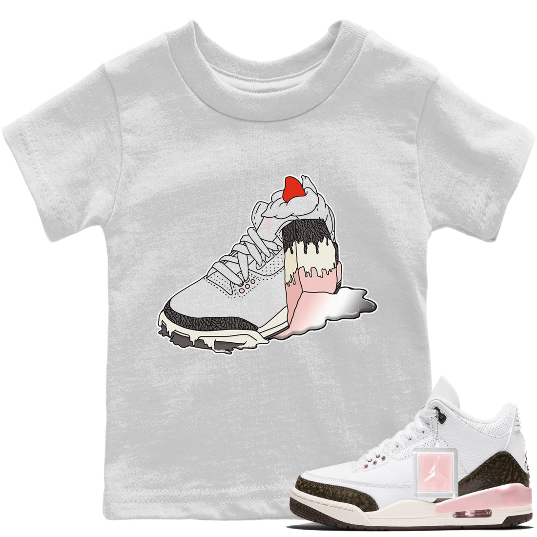 Jordan 3 Atmosphere Sneaker Matching T-Shirt Sneaker Cake Sneaker Tees Jordan 3 Atmosphere Sneaker Release Tees Kids Shirts