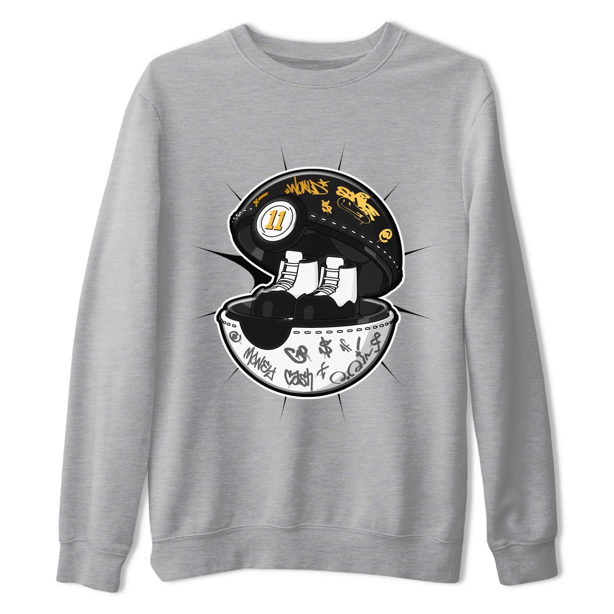 Air Jordan 11 Gratitude shirt to match jordans Sneaker Capsule sneaker tees AJ11 Gratitude Drip Gear Zone Unisex Heather Grey 2 T-Shirt