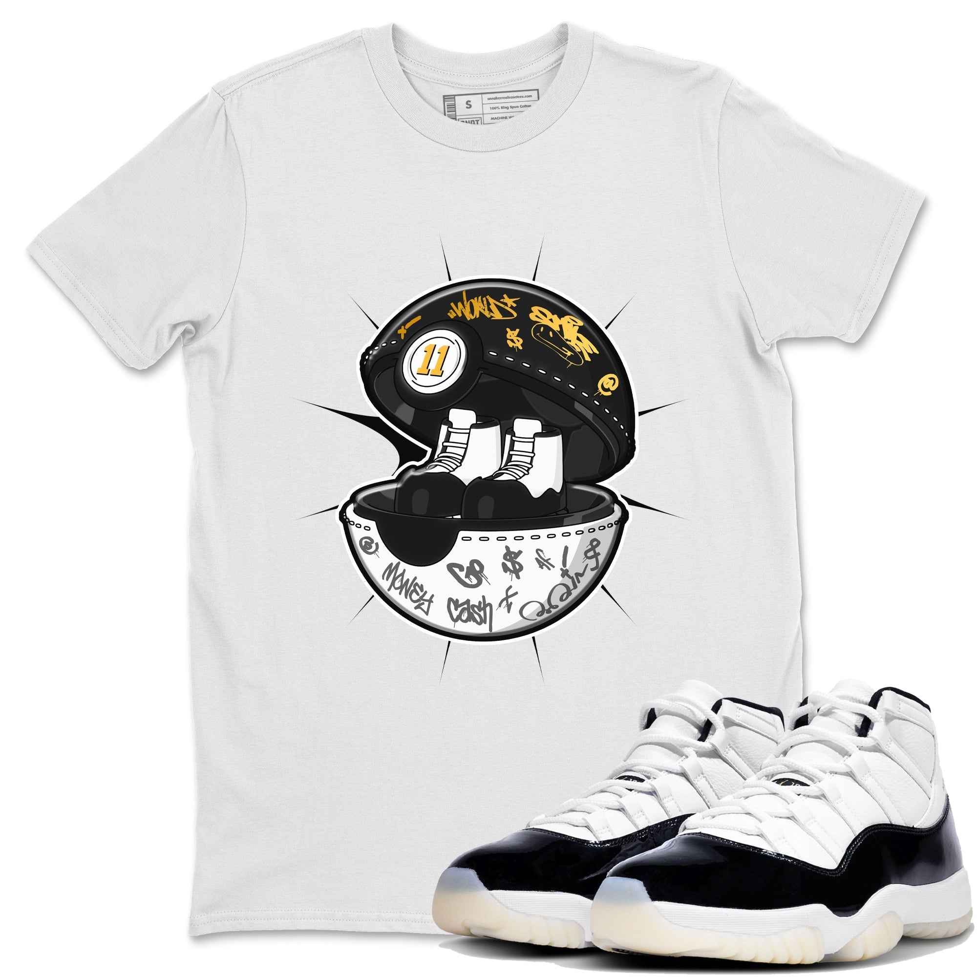 Air Jordan 11 Gratitude shirt to match jordans Sneaker Capsule sneaker tees AJ11 Gratitude Drip Gear Zone Unisex White 1 T-Shirt