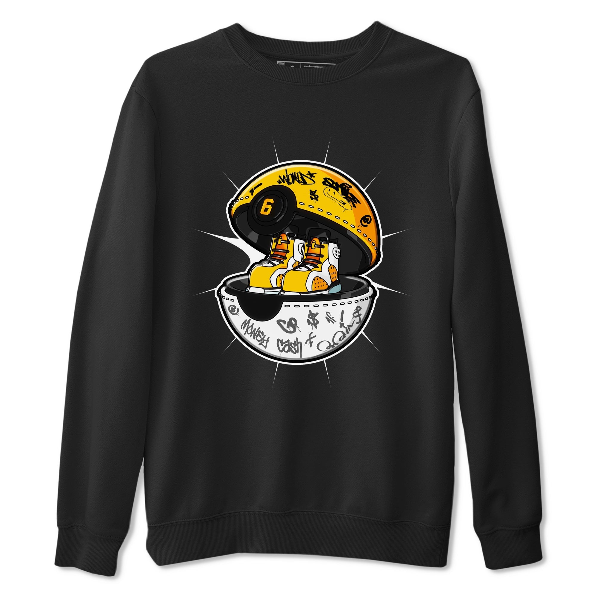 Air Jordan 6 Yellow Ochre shirt to match jordans Sneaker Capsule sneaker tees streetwear brand AJ6 Yellow Ochre Drip Gear Zone Brand Unisex Black 2 T-Shirt