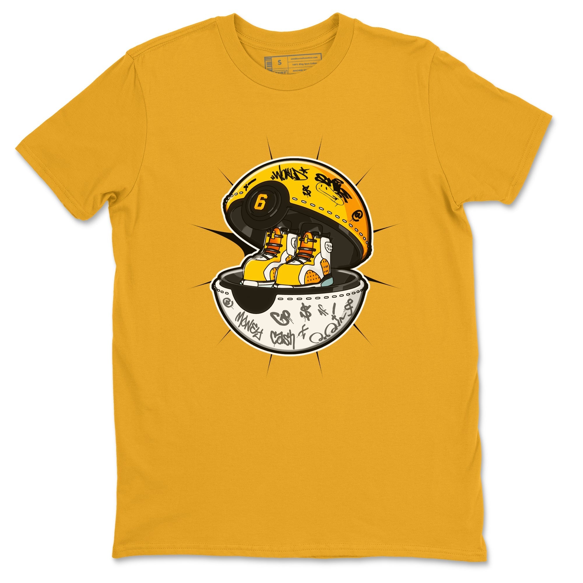 Air Jordan 6 Yellow Ochre shirt to match jordans Sneaker Capsule sneaker tees streetwear brand AJ6 Yellow Ochre Drip Gear Zone Brand Unisex Gold 2 T-Shirt