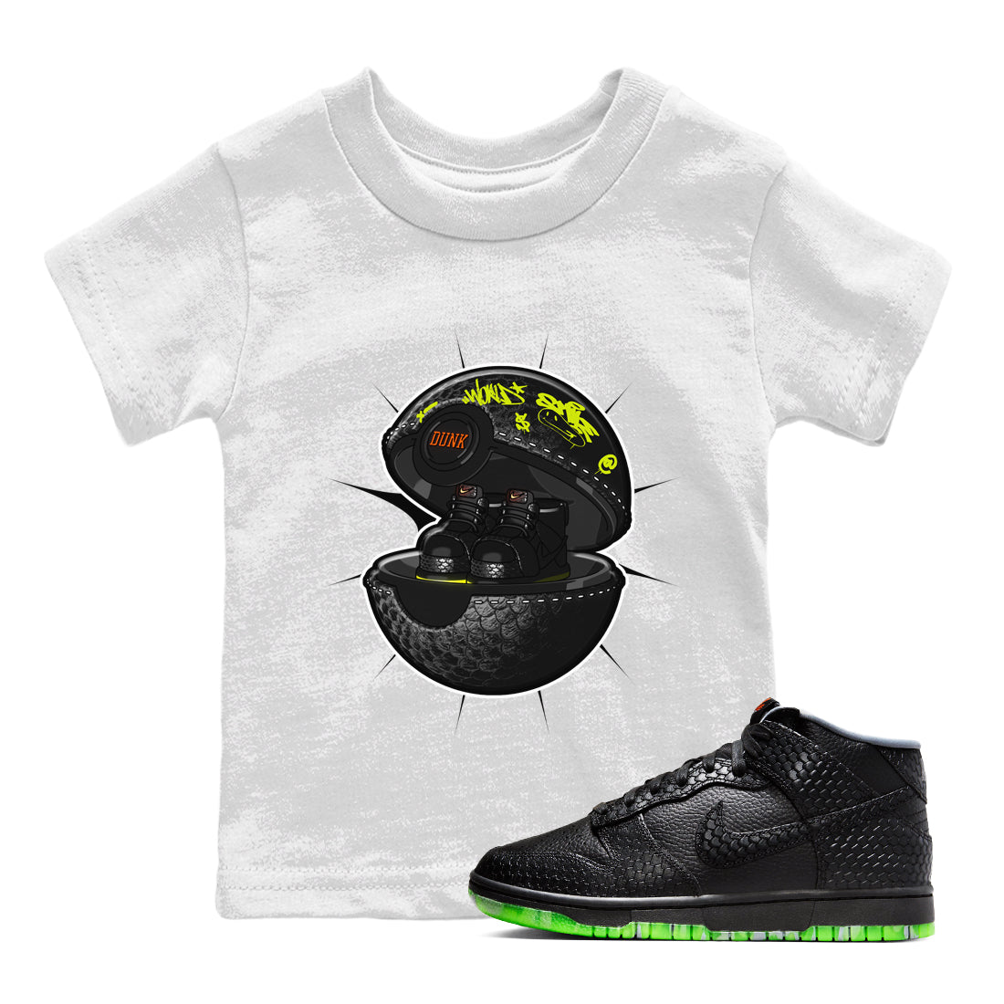 Dunk Halloween shirt to match jordans Sneaker Capsule sneaker tees halloween horror nights Nike Dunk Halloween Drip Gear Zone Baby Toddler White 1 T-Shirt