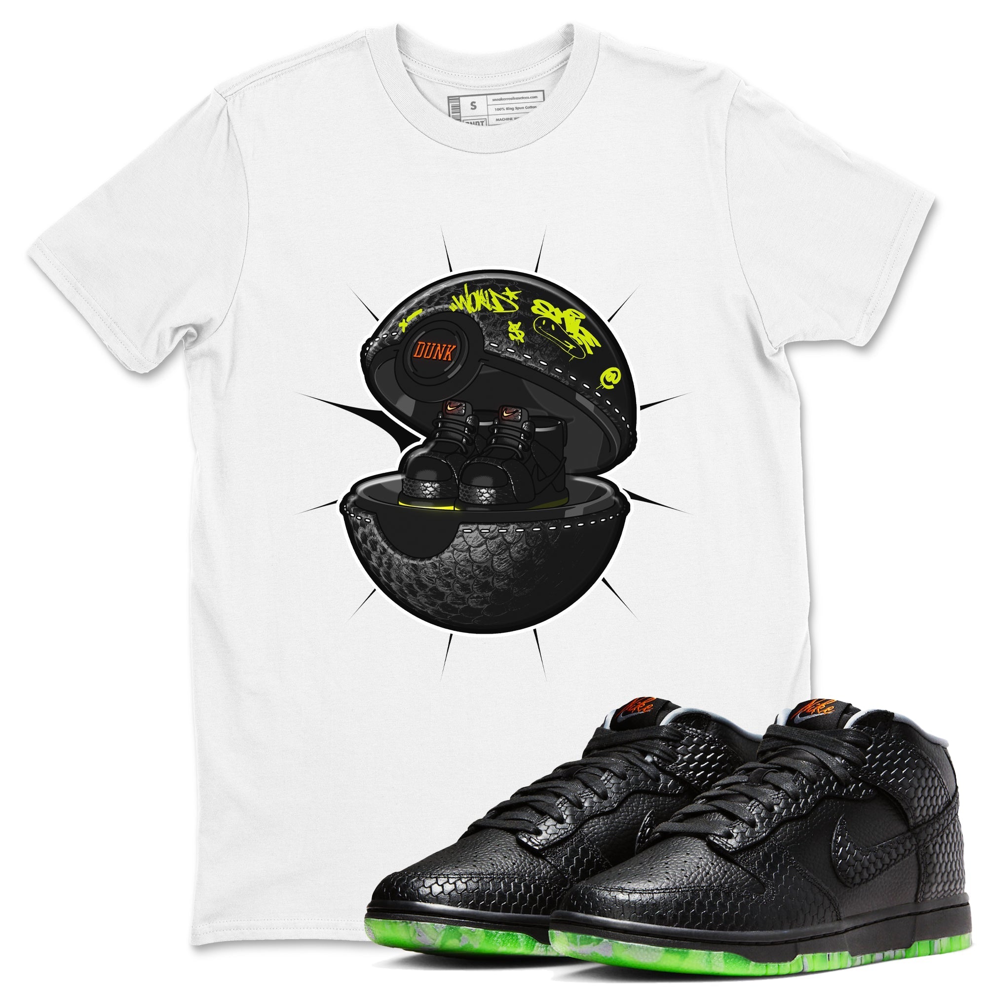 Dunk Halloween shirt to match jordans Sneaker Capsule sneaker tees halloween horror nights Nike Dunk Halloween Drip Gear Zone Unisex Crew Neck Tee White 1 T-Shirt