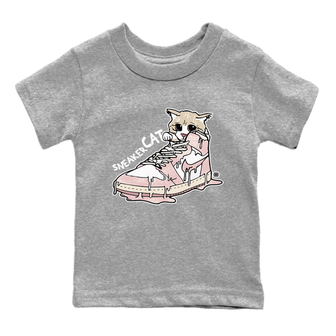 Air Jordan 1 Washed Pink Sneaker Match Tees Sneaker Cat Streetwear Sneaker Shirt Air Jordan 1 High OG WMNS Washed Pink Sneaker Release Tees Kids Shirts Heather Grey 2