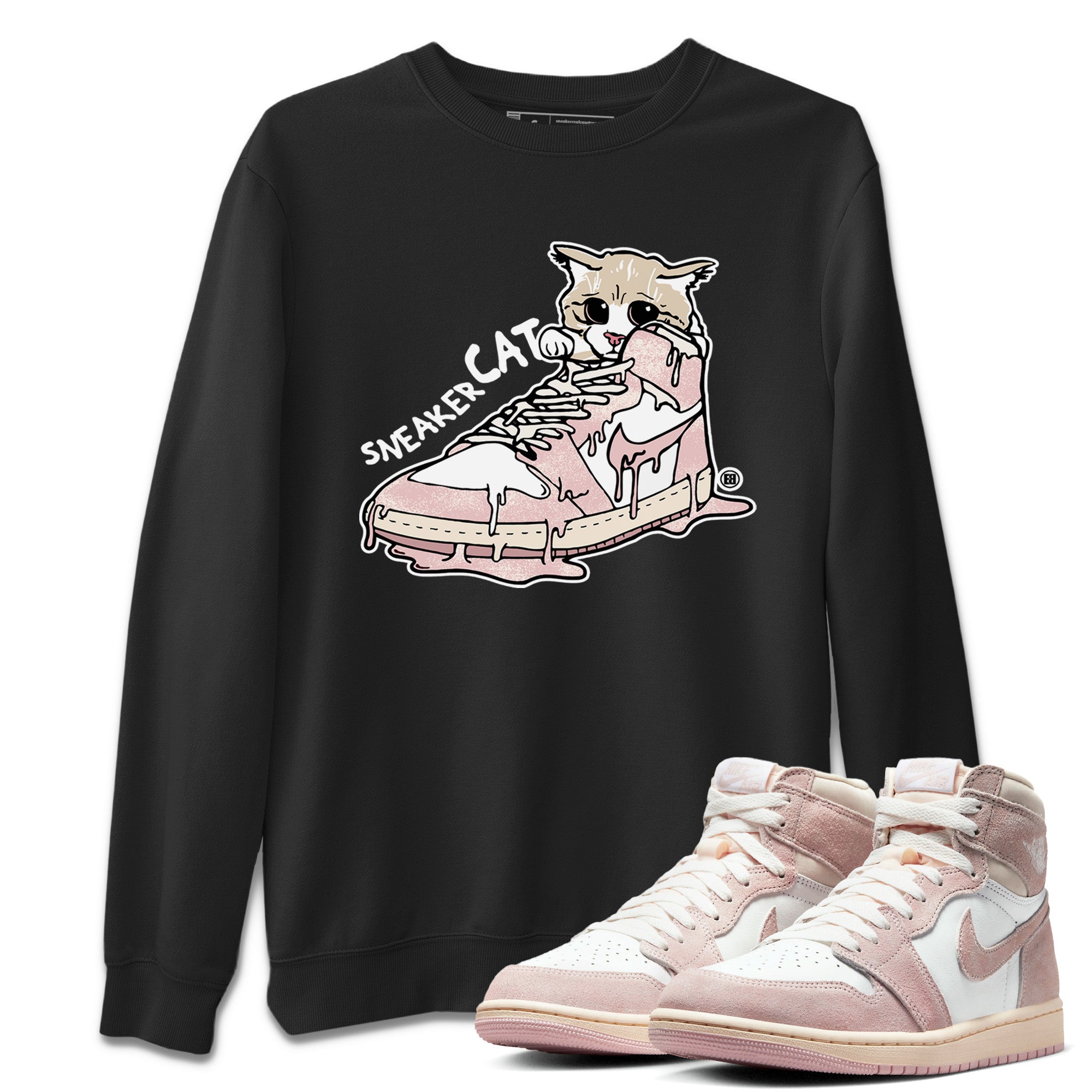Air Jordan 1 Washed Pink Sneaker Match Tees Sneaker Cat Streetwear Sneaker Shirt Air Jordan 1 High OG WMNS Washed Pink Sneaker Release Tees Unisex Shirts Black 1