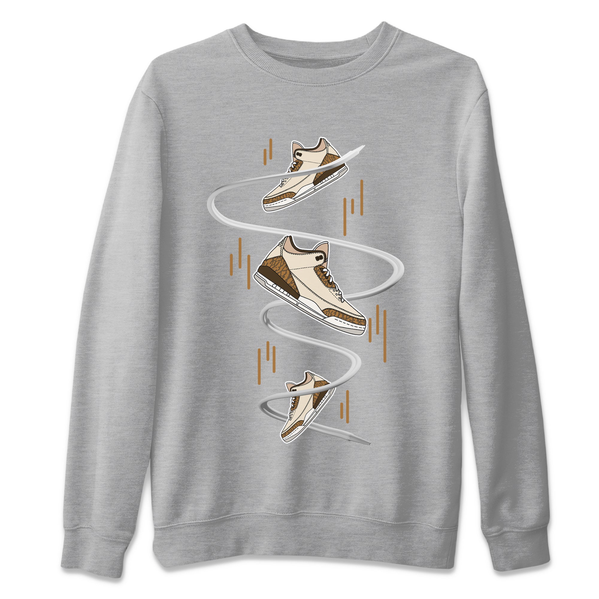 Air Jordan 3 Palomino Sneaker Match Tees Sneaker Drop Sneaker Tees AJ3 Palomino Sneaker Release Tees Unisex Shirts Heather Grey 2