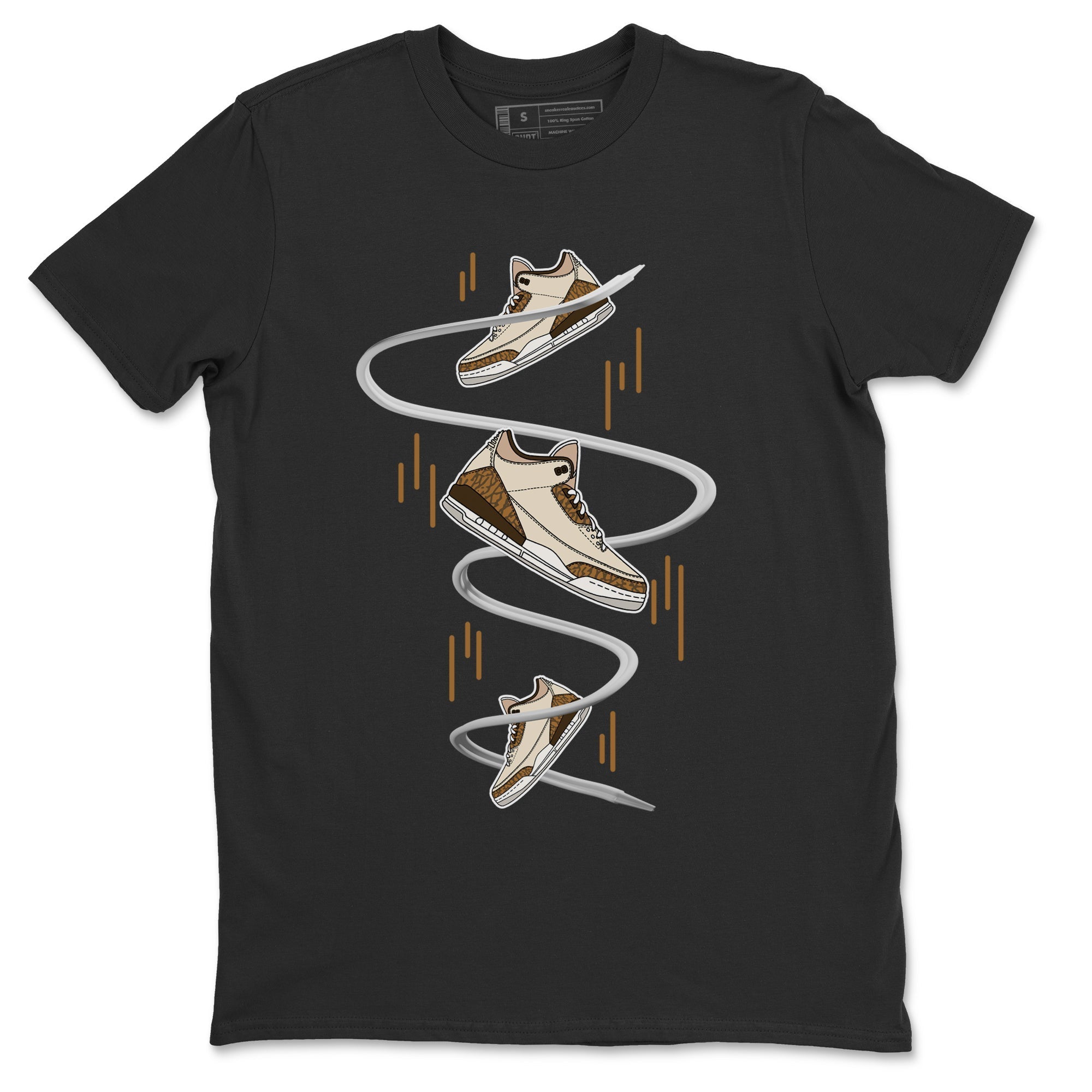 Air Jordan 3 Palomino Sneaker Match Tees Sneaker Drop Sneaker Tees AJ3 Palomino Sneaker Release Tees Unisex Shirts Black 2