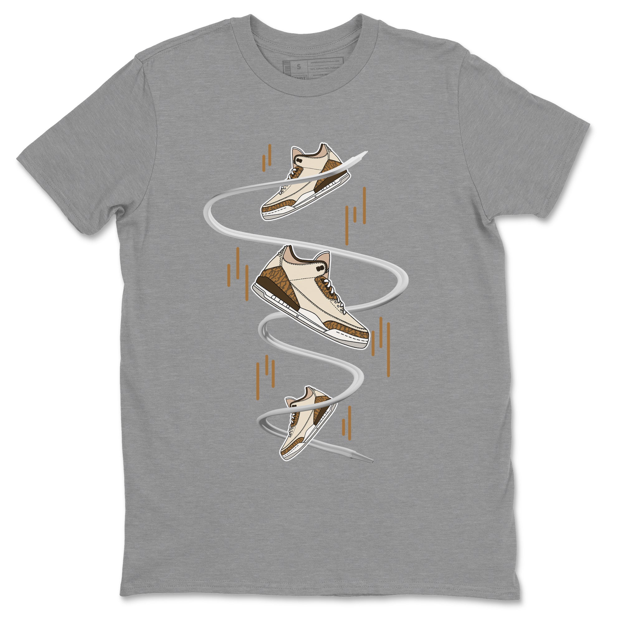 Air Jordan 3 Palomino Sneaker Match Tees Sneaker Drop Sneaker Tees AJ3 Palomino Sneaker Release Tees Unisex Shirts Heather Grey 2