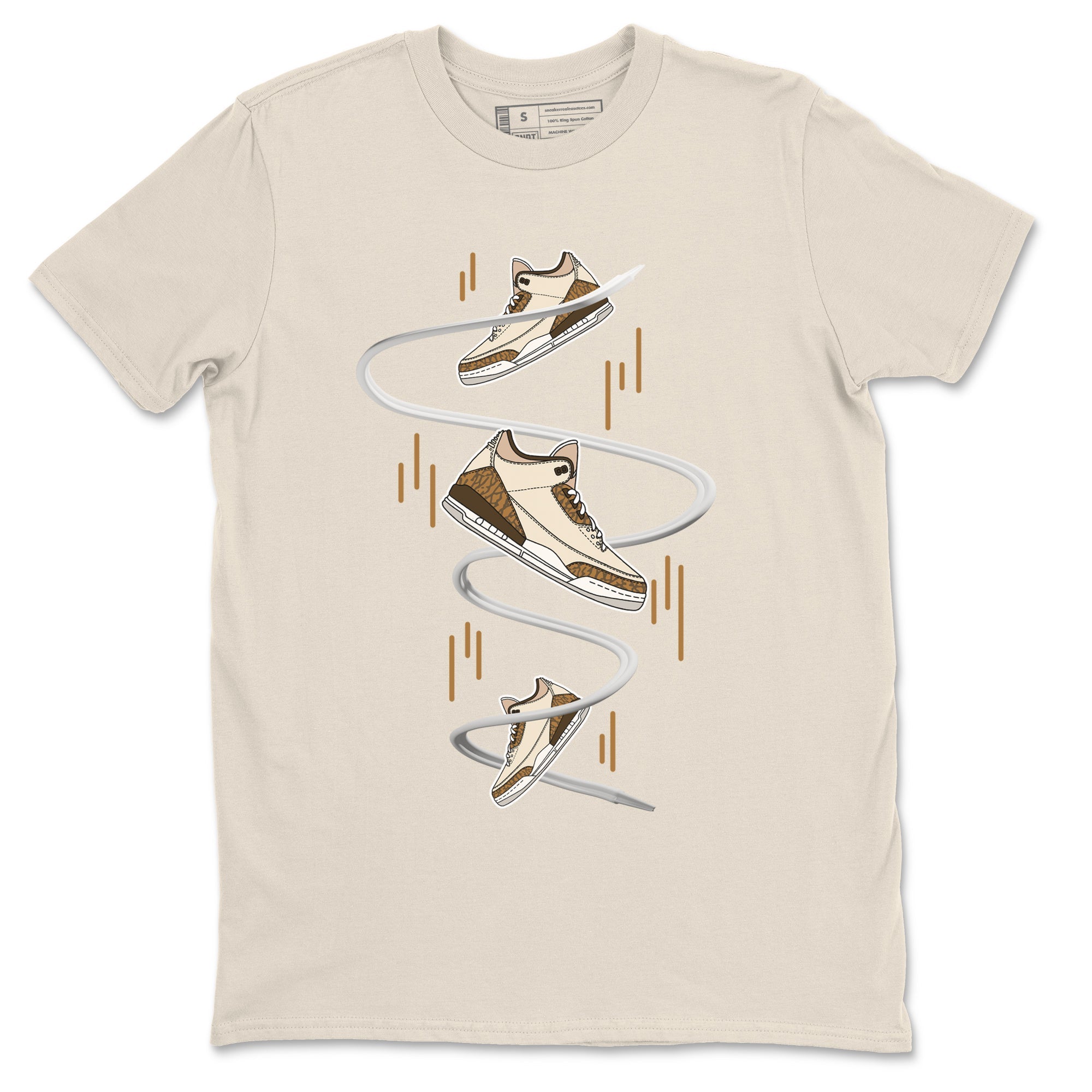 Air Jordan 3 Palomino Sneaker Match Tees Sneaker Drop Sneaker Tees AJ3 Palomino Sneaker Release Tees Unisex Shirts Natural 2