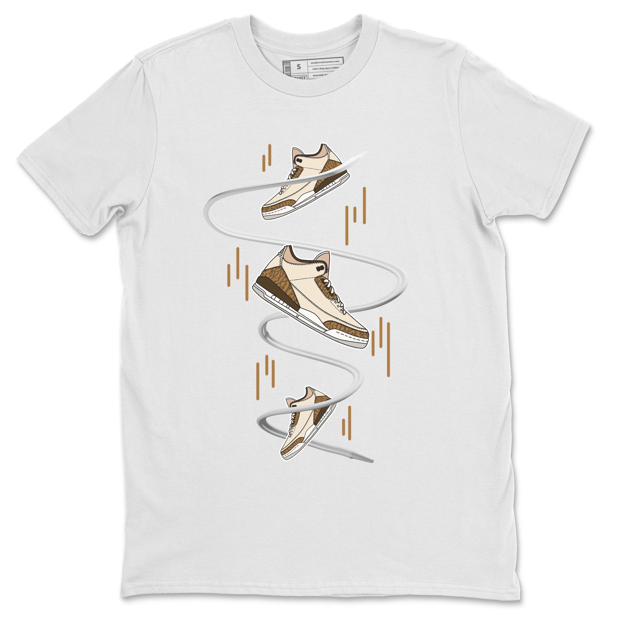 Air Jordan 3 Palomino Sneaker Match Tees Sneaker Drop Sneaker Tees AJ3 Palomino Sneaker Release Tees Unisex Shirts White 2