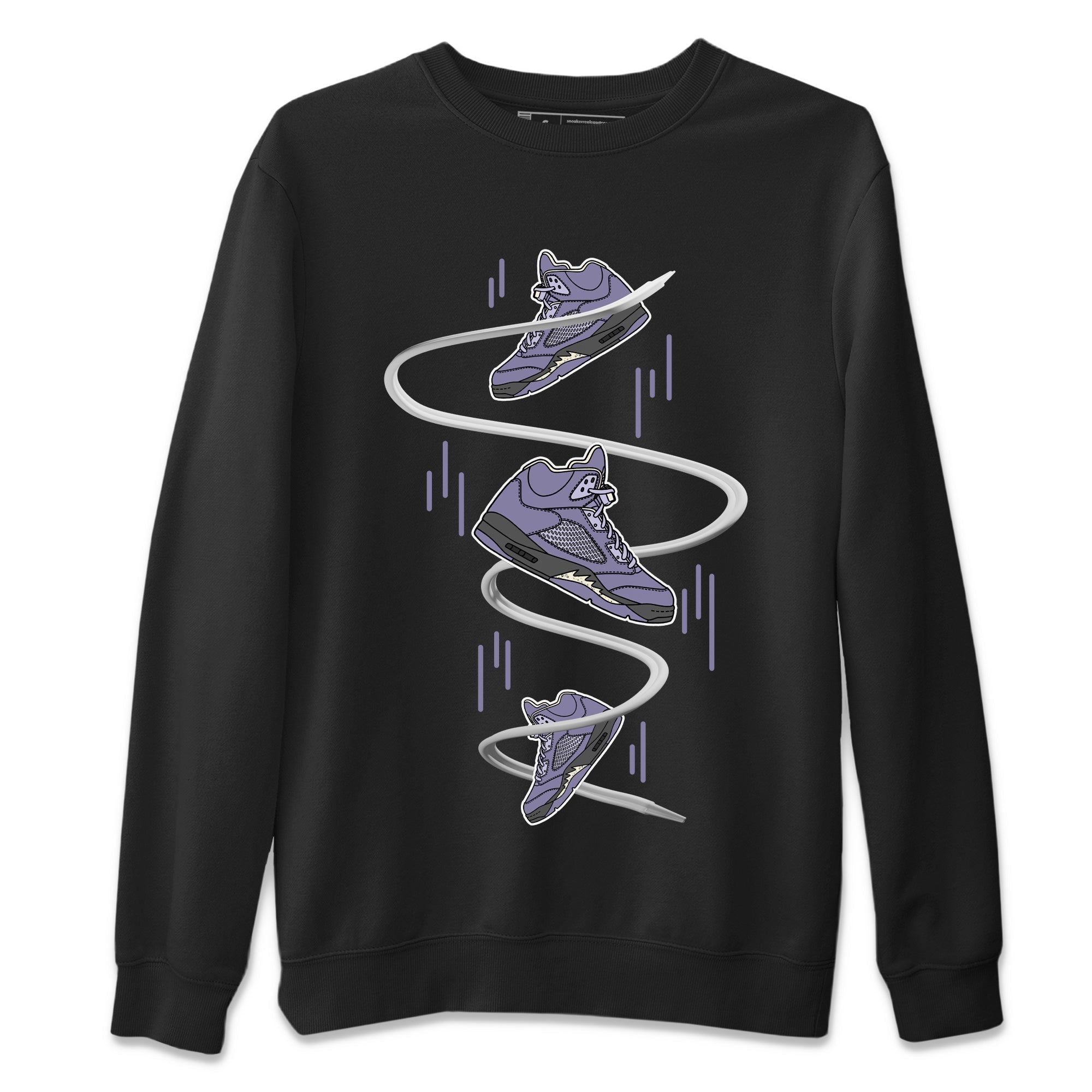 Air Jordan 5 Indigo Haze Sneaker Match Tees Sneaker Drop Sneaker Tees AJ5 Indigo Haze Sneaker Release Tees Unisex Shirts Black 2