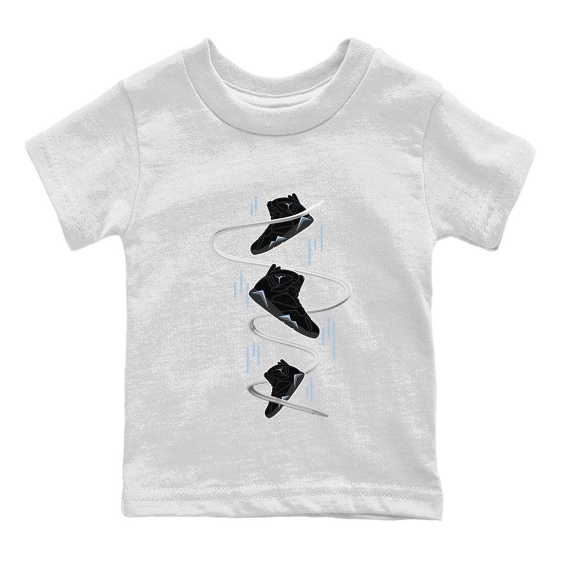 Air Jordan 7 Chambray Sneaker Match Tees Sneaker Drop Sneaker Tees AJ7 Chambray Sneaker Release Tees Kids Shirts White 2